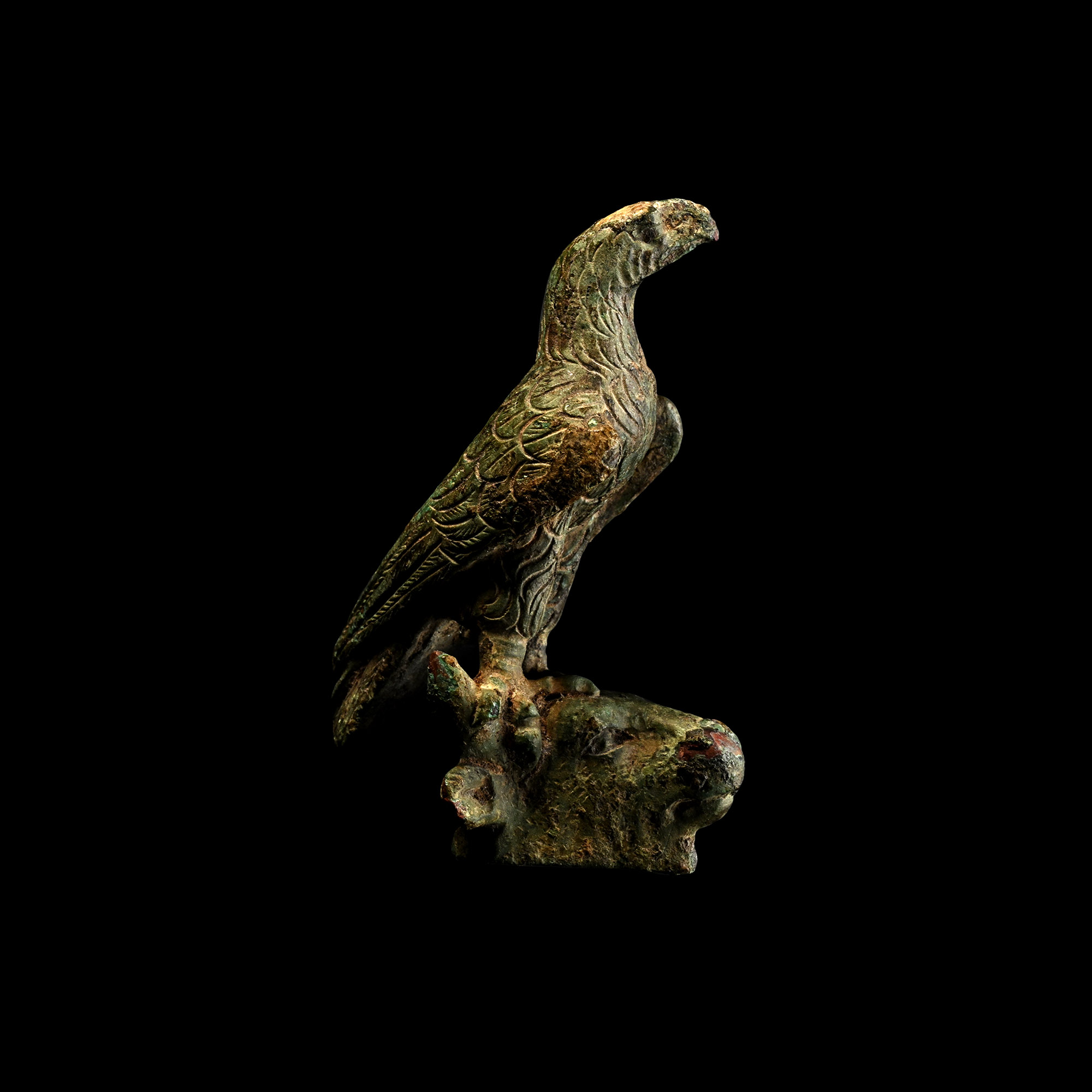 Roman Bronze Eagle on Bull's Head