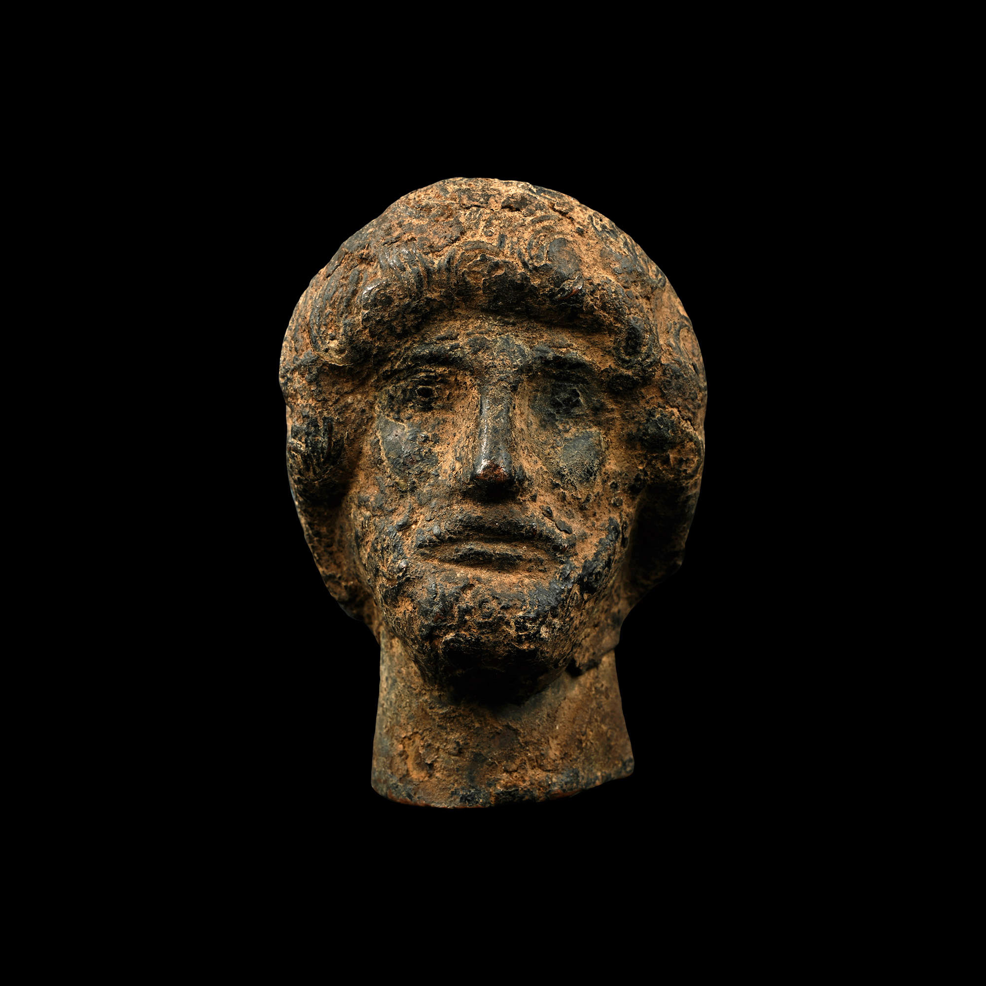 Roman Bronze Head of an Emperor