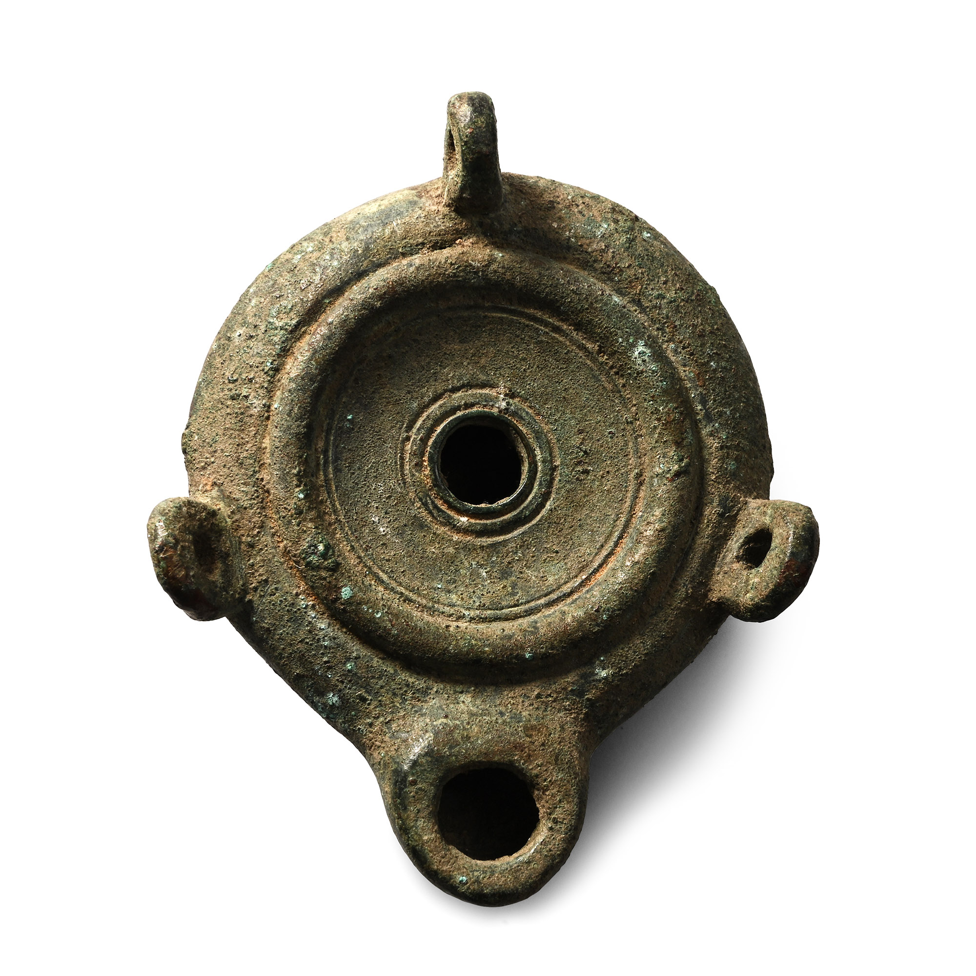 Roman Bronze Oil Lamp