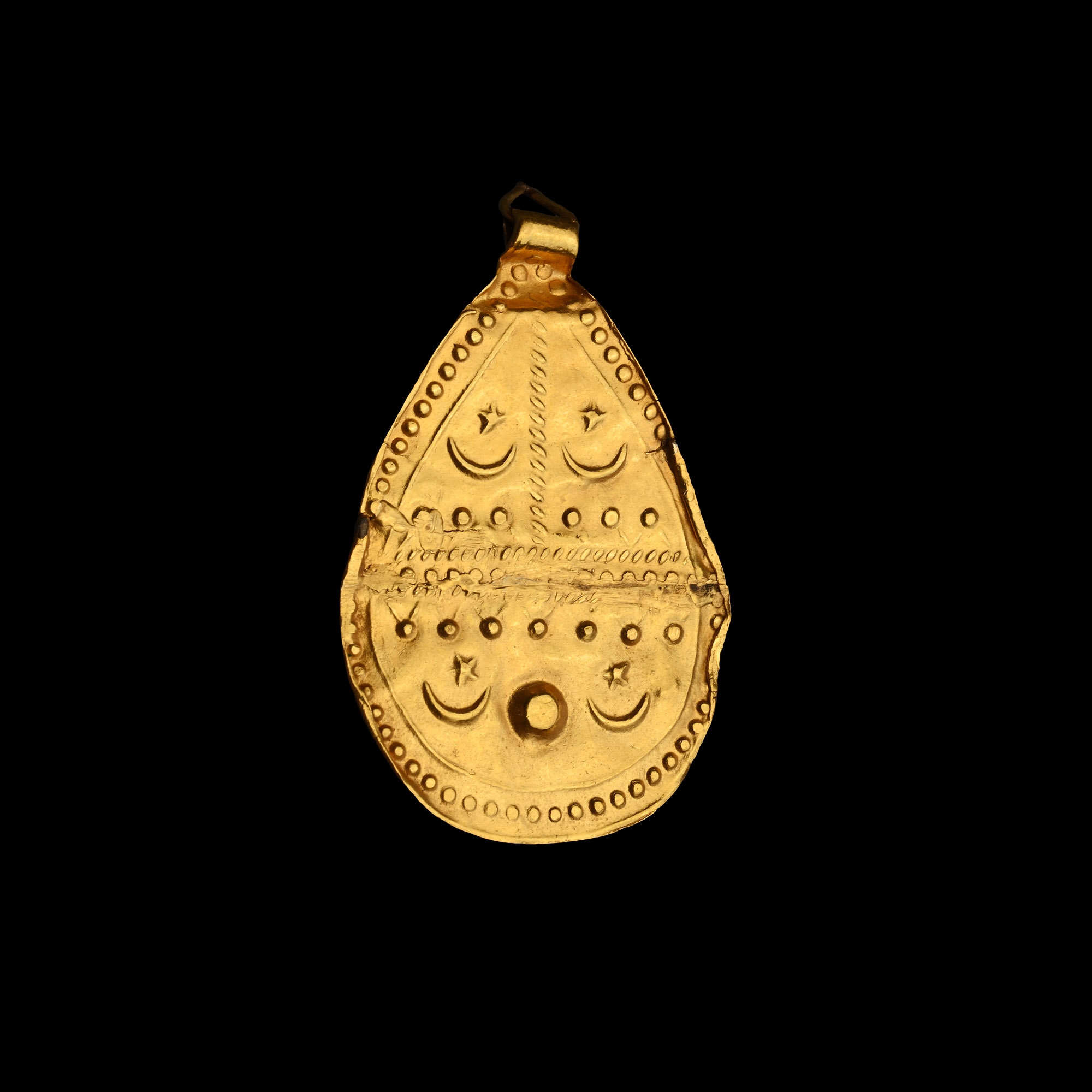 Sasanian Gold Pendant with Three Registers