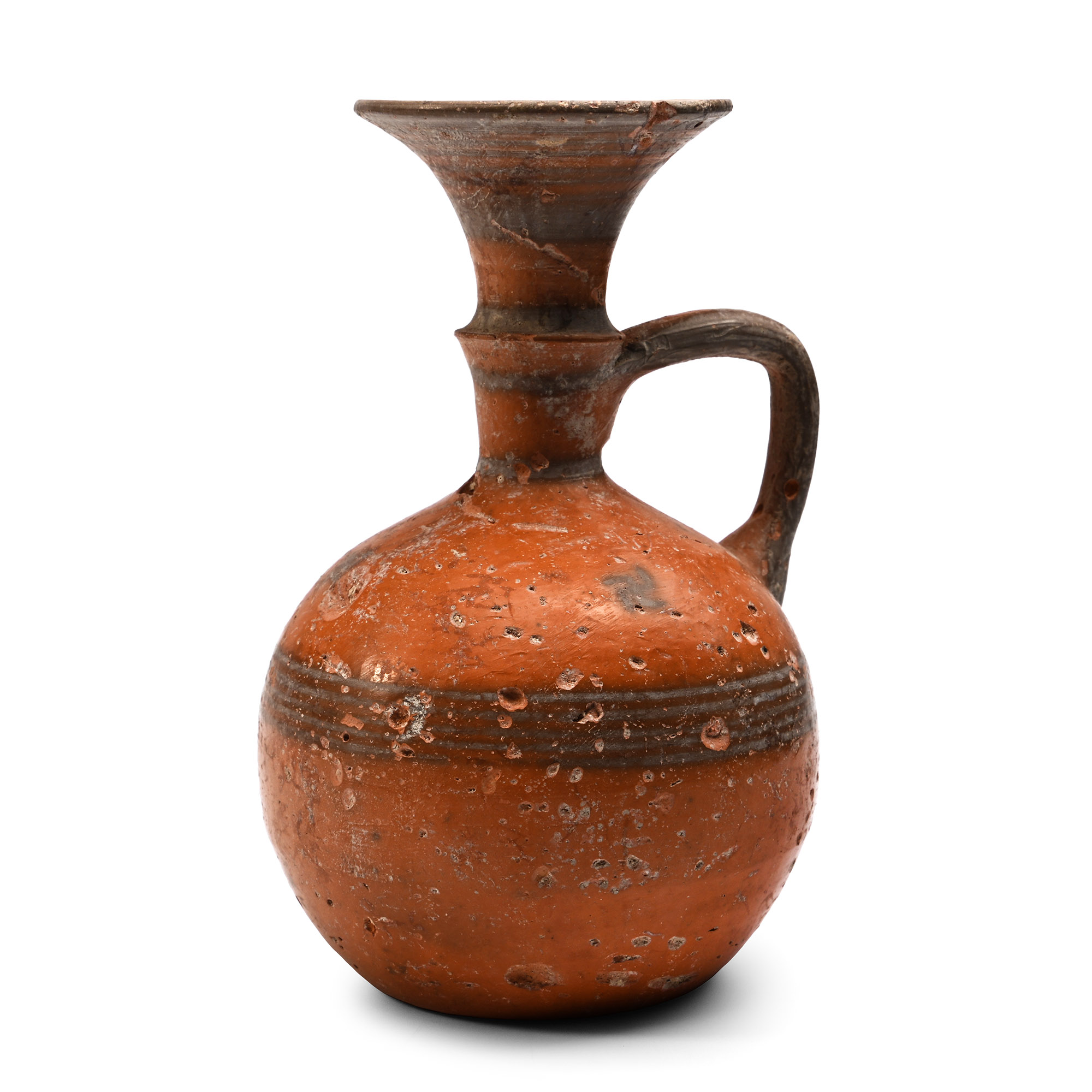 Cypriot Terracotta Jug with Decorations