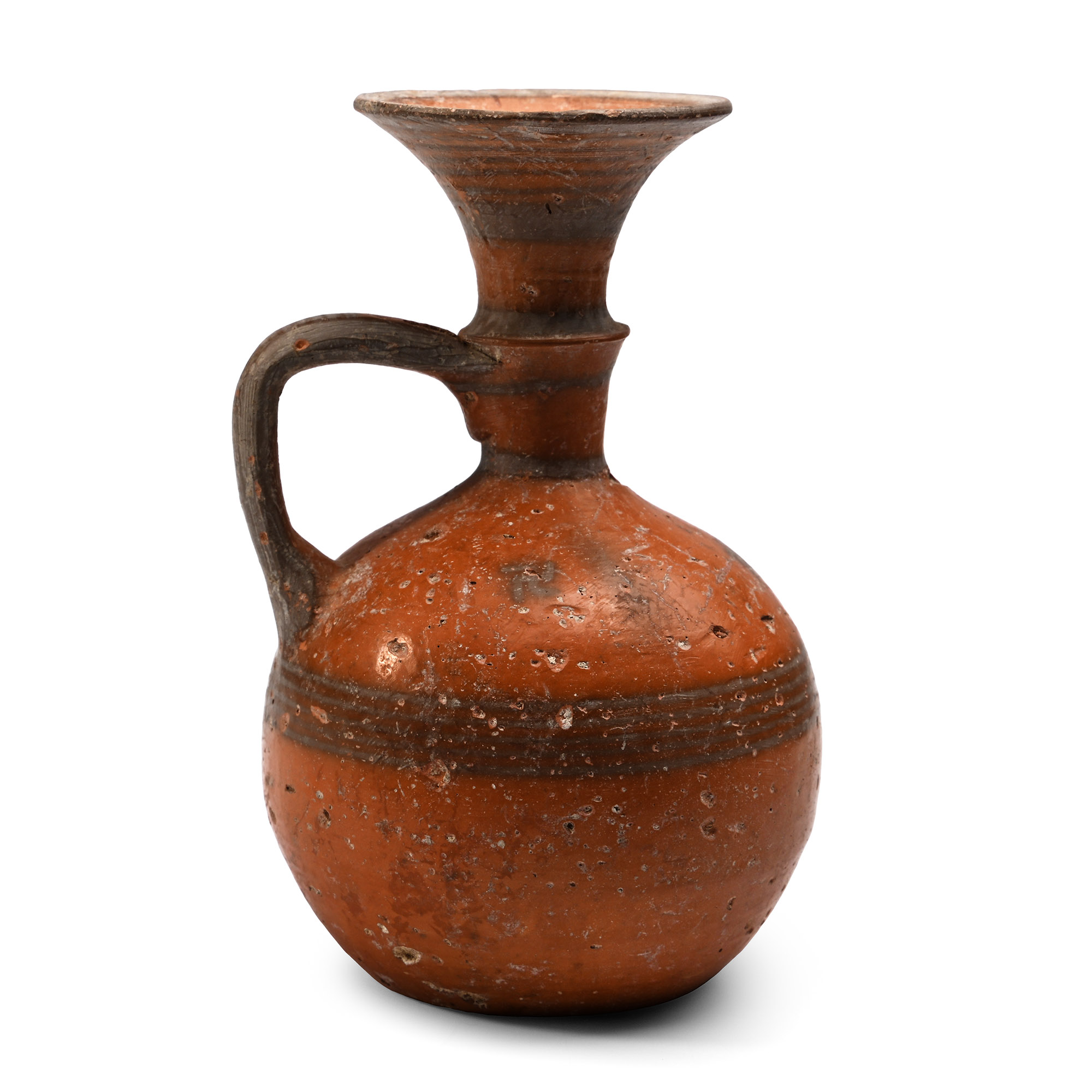 Cypriot Terracotta Jug with Decorations