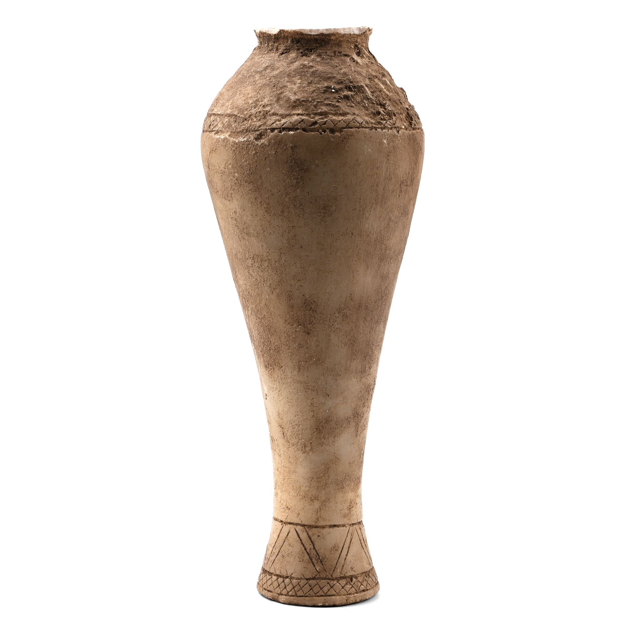 Western Asiatic Stone Vessel with Incised Decorations