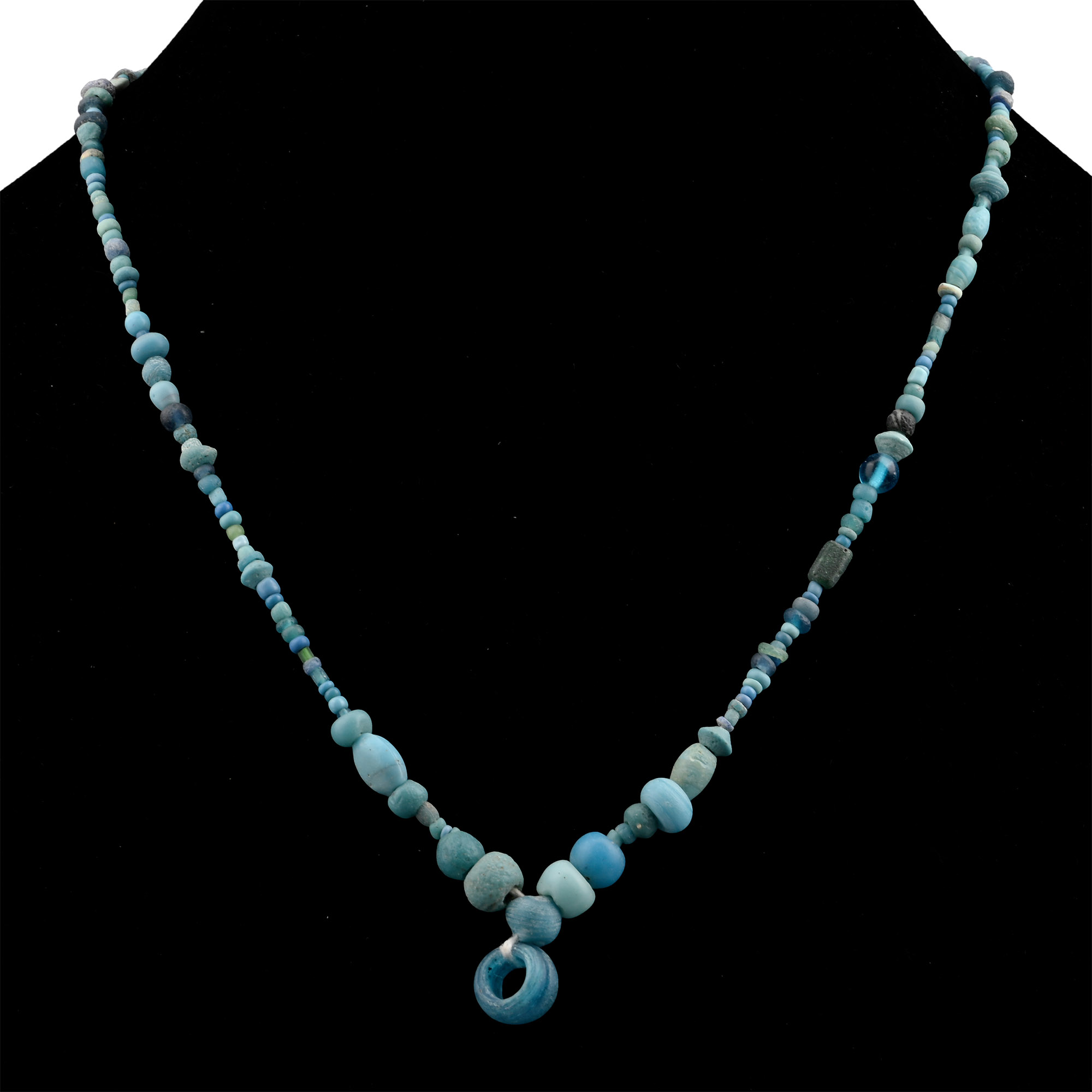 Western Asiatic Mixed Blue Bead Necklace String