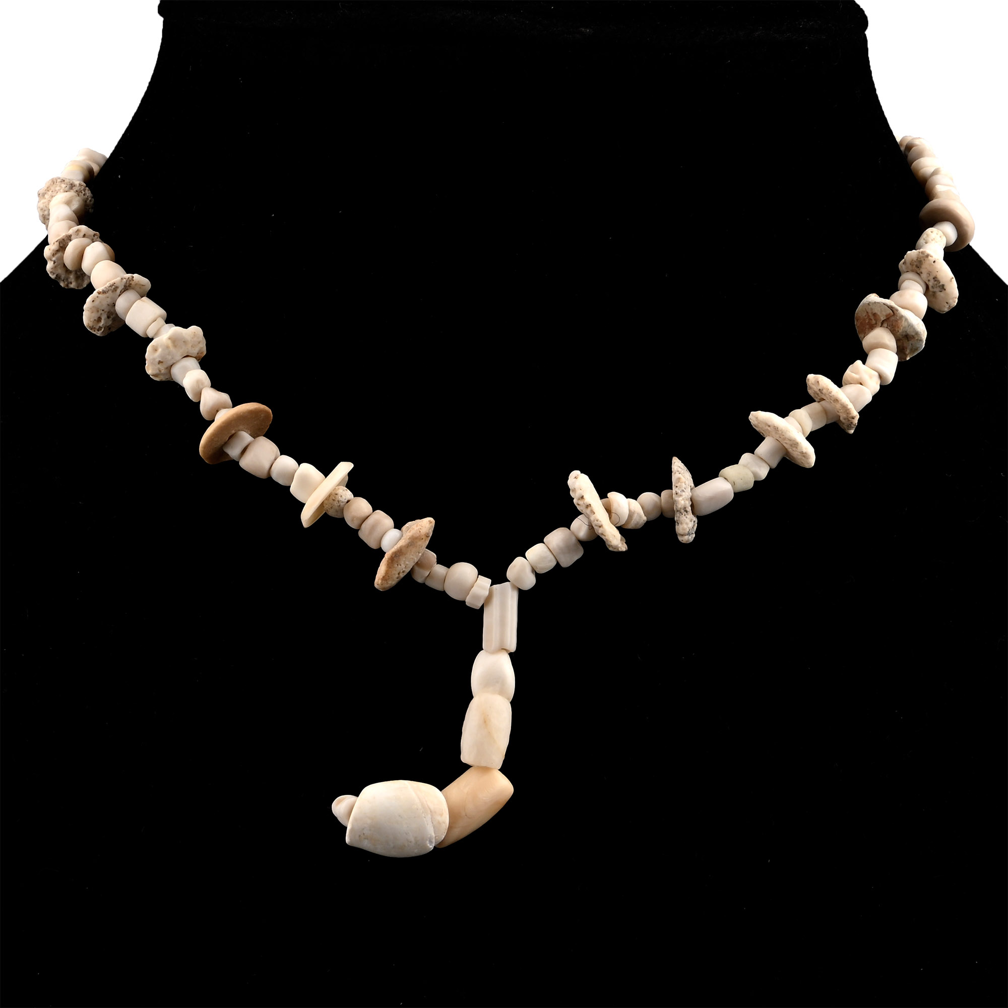 Western Asiatic Pale Stone Bead Necklace String