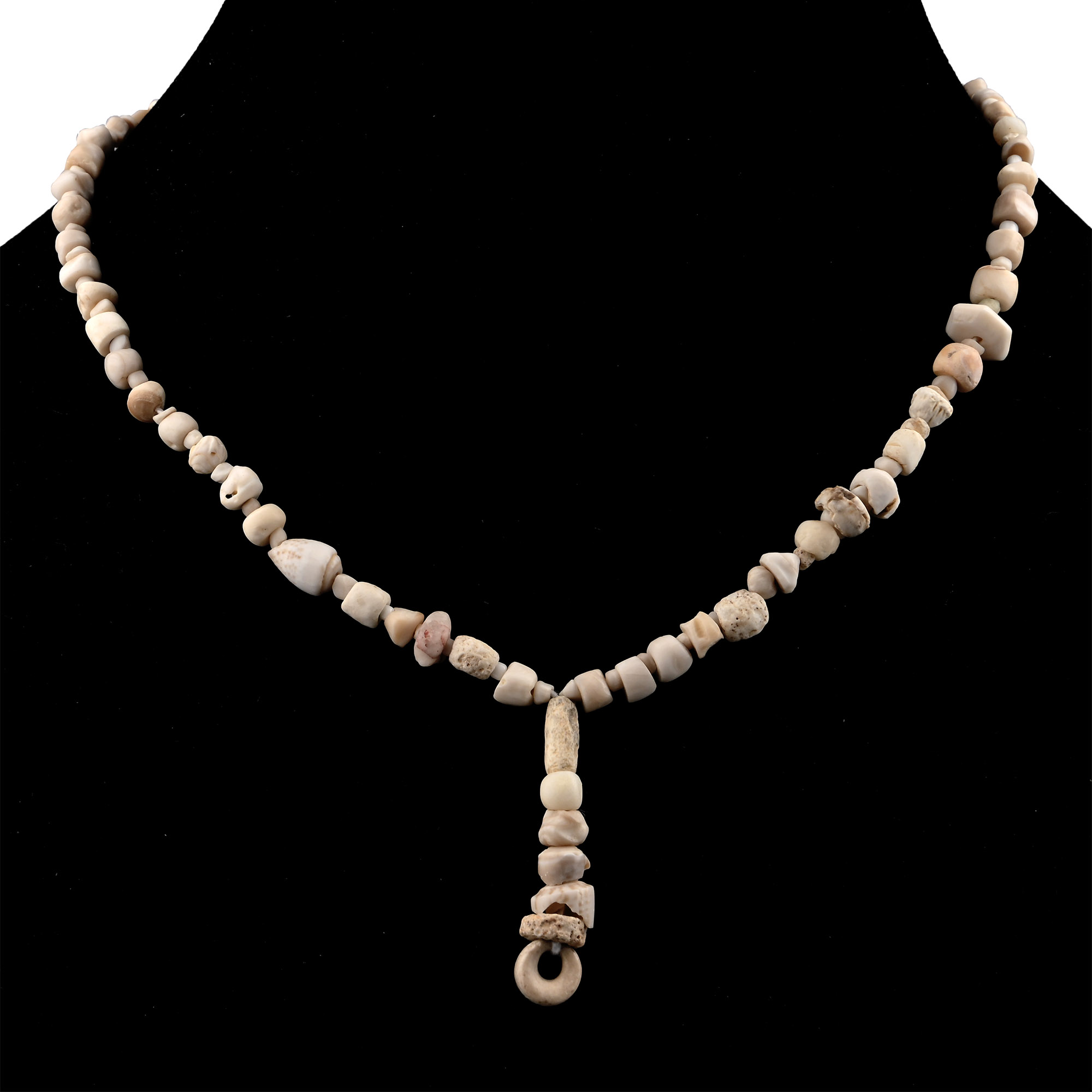 Western Asiatic Pale Stone Bead Necklace String