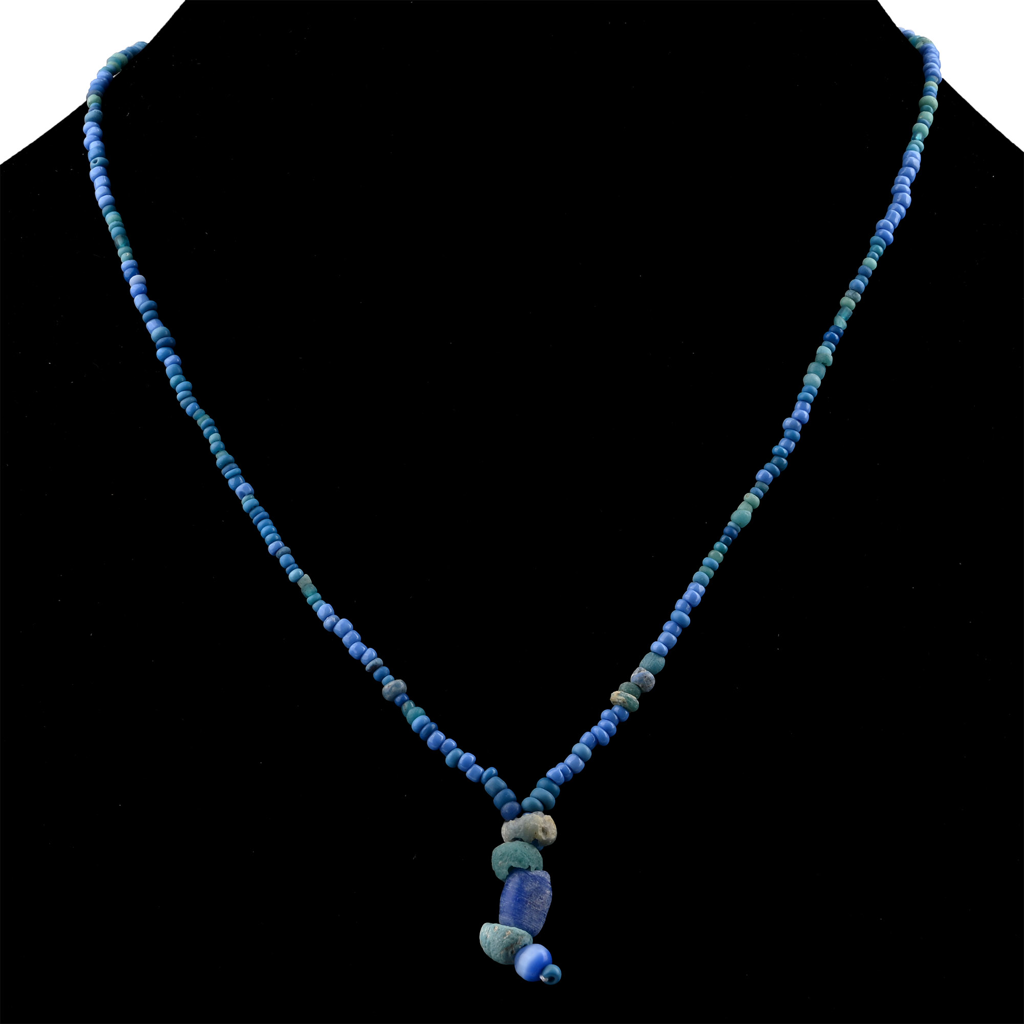Roman and Other Blue Glass Bead Necklace String