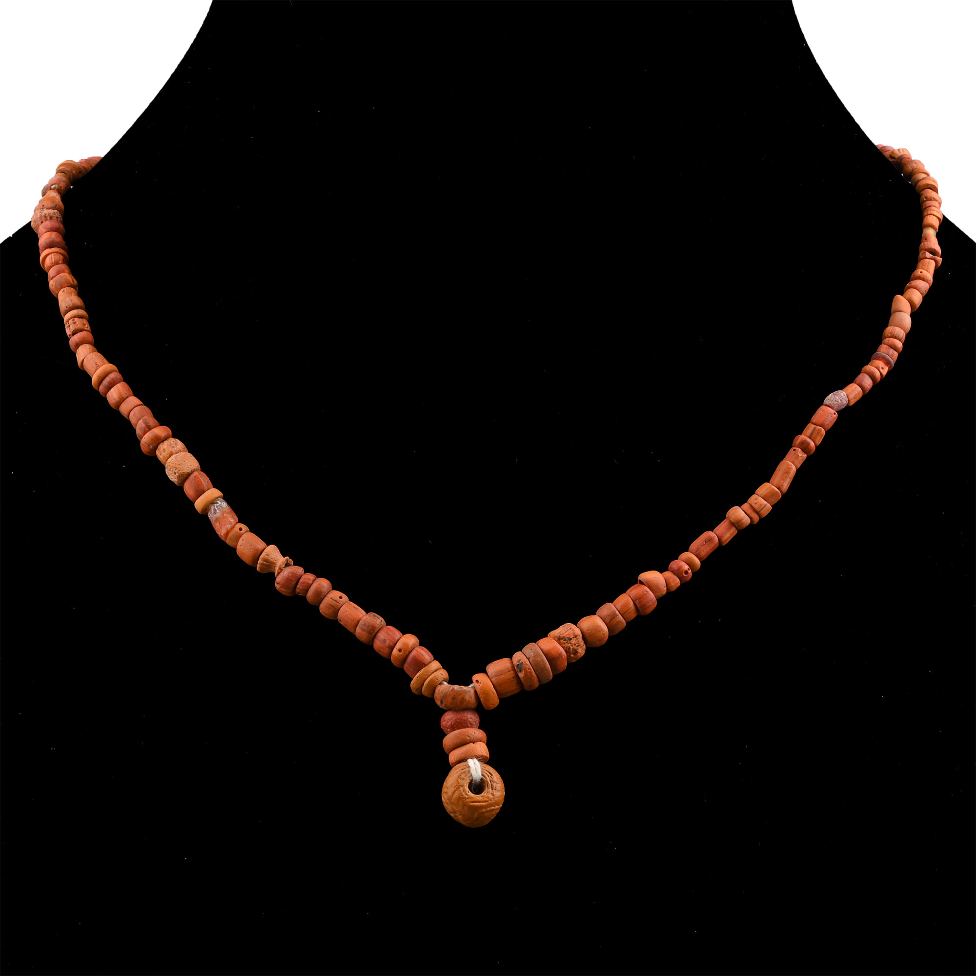 Roman and Other Red Glass Bead Necklace String