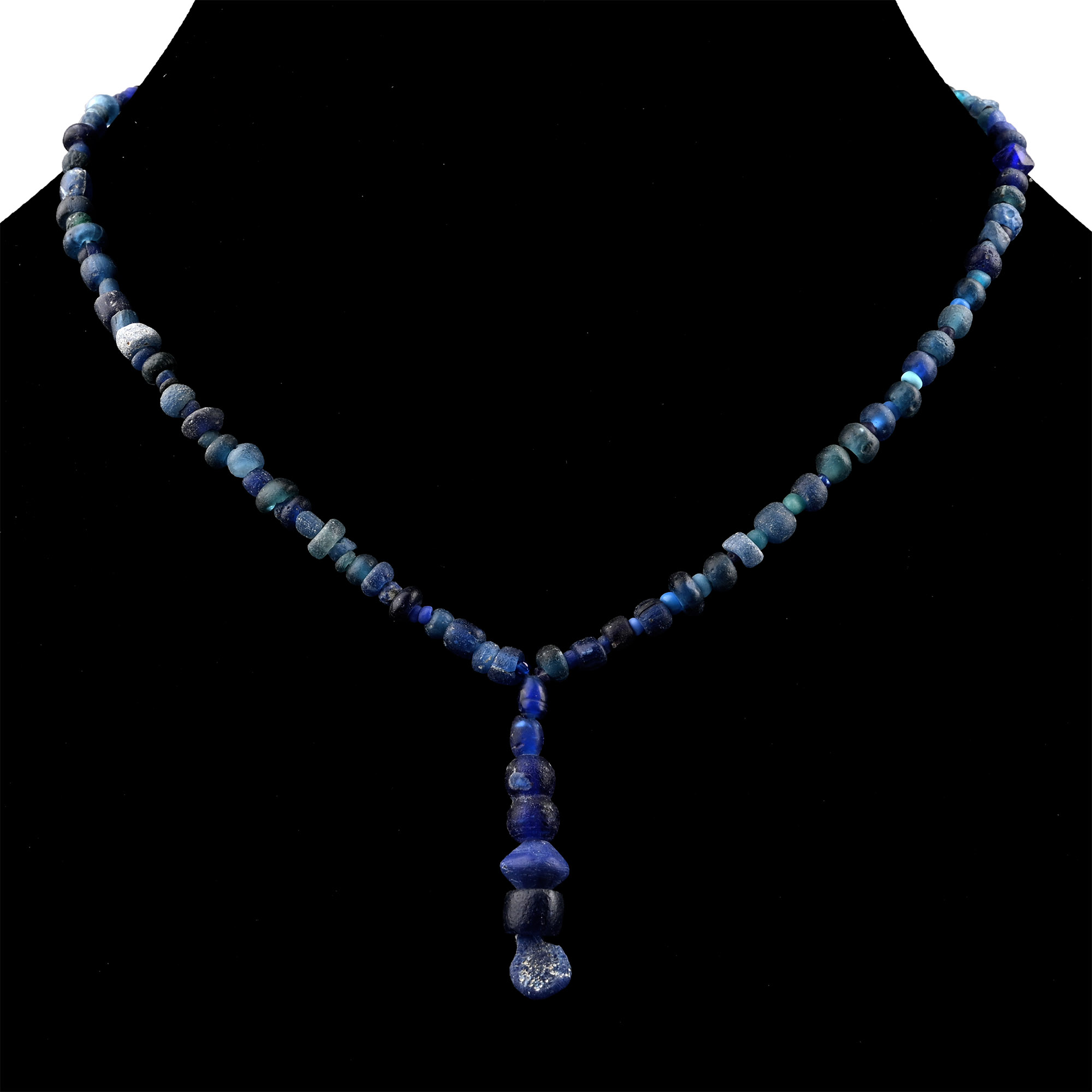 Roman and Other Blue Glass Bead Necklace String