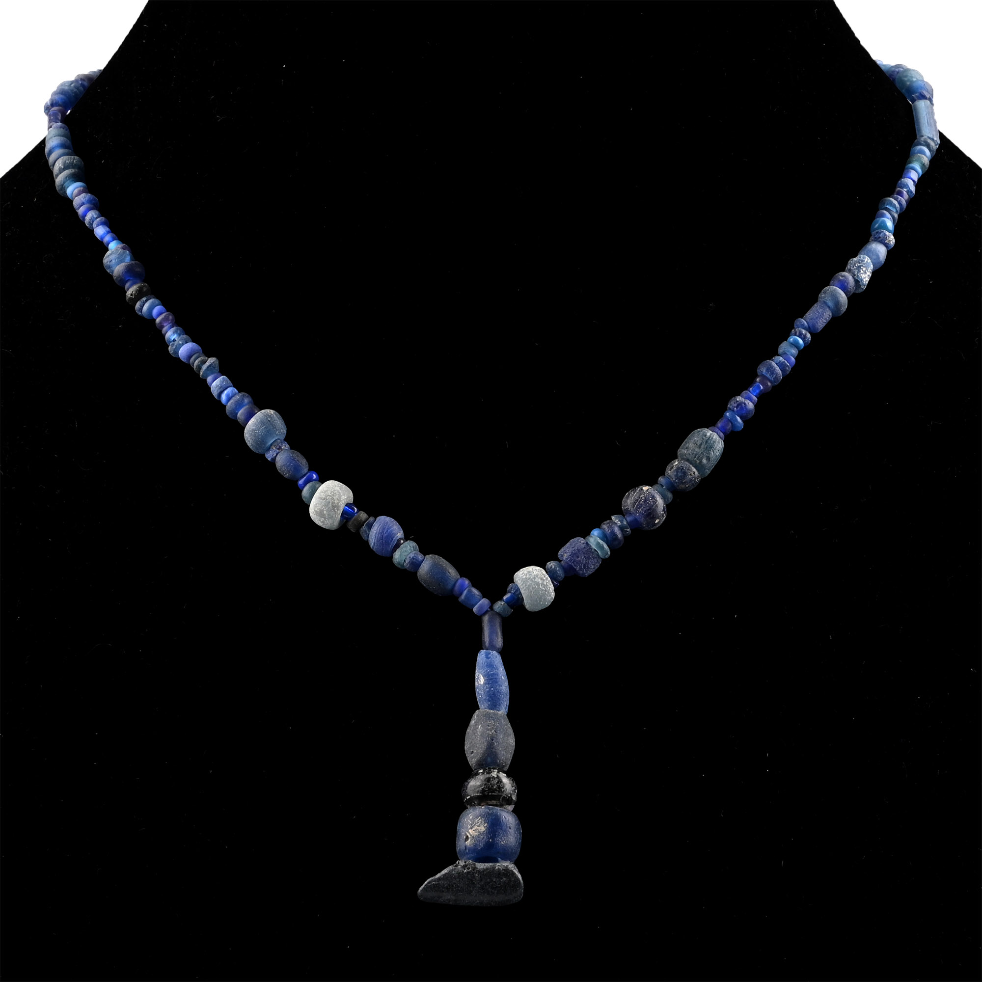 Roman and Other Blue Glass Bead Necklace String
