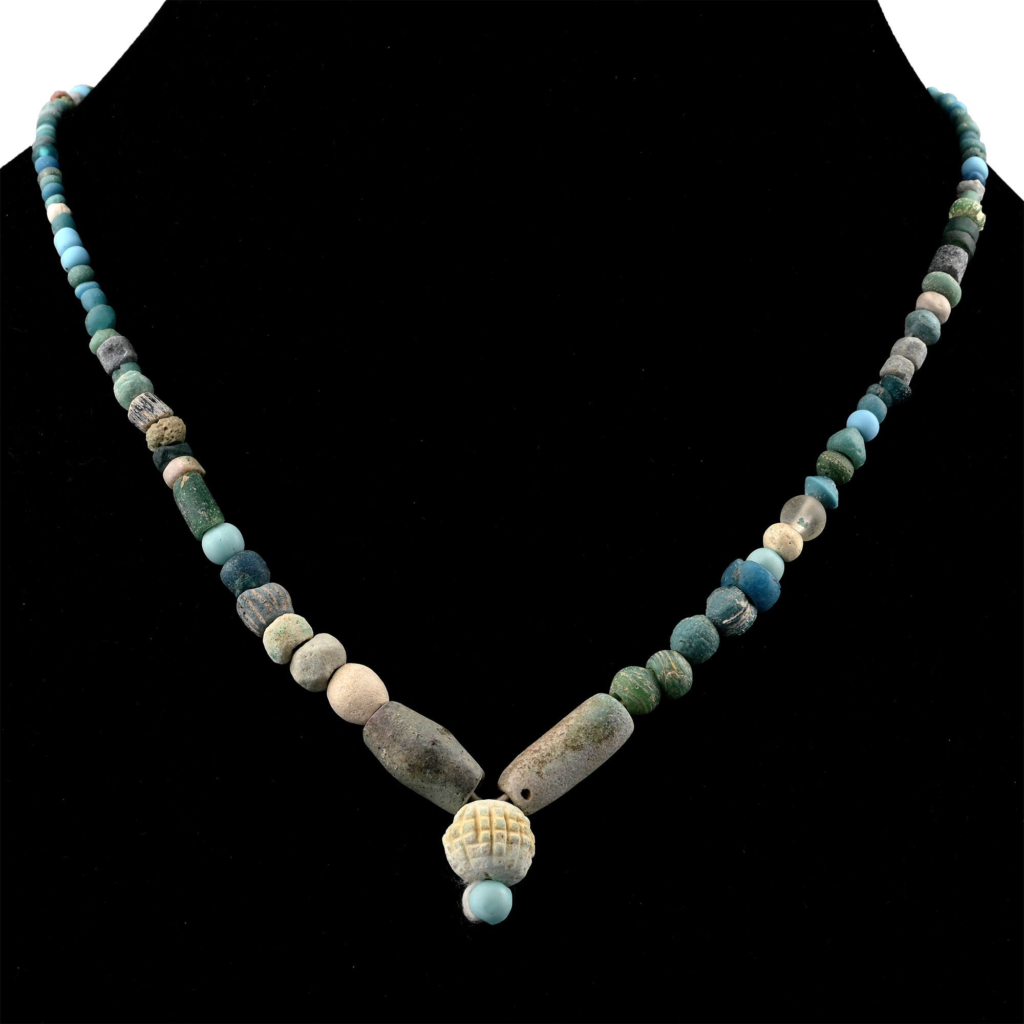 Roman Glass and Other Bead Necklace String