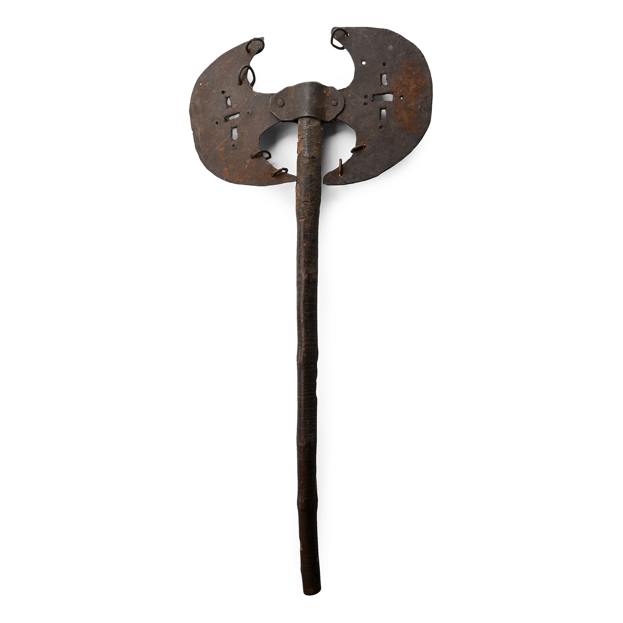 African Ceremonial Iron Double Axe