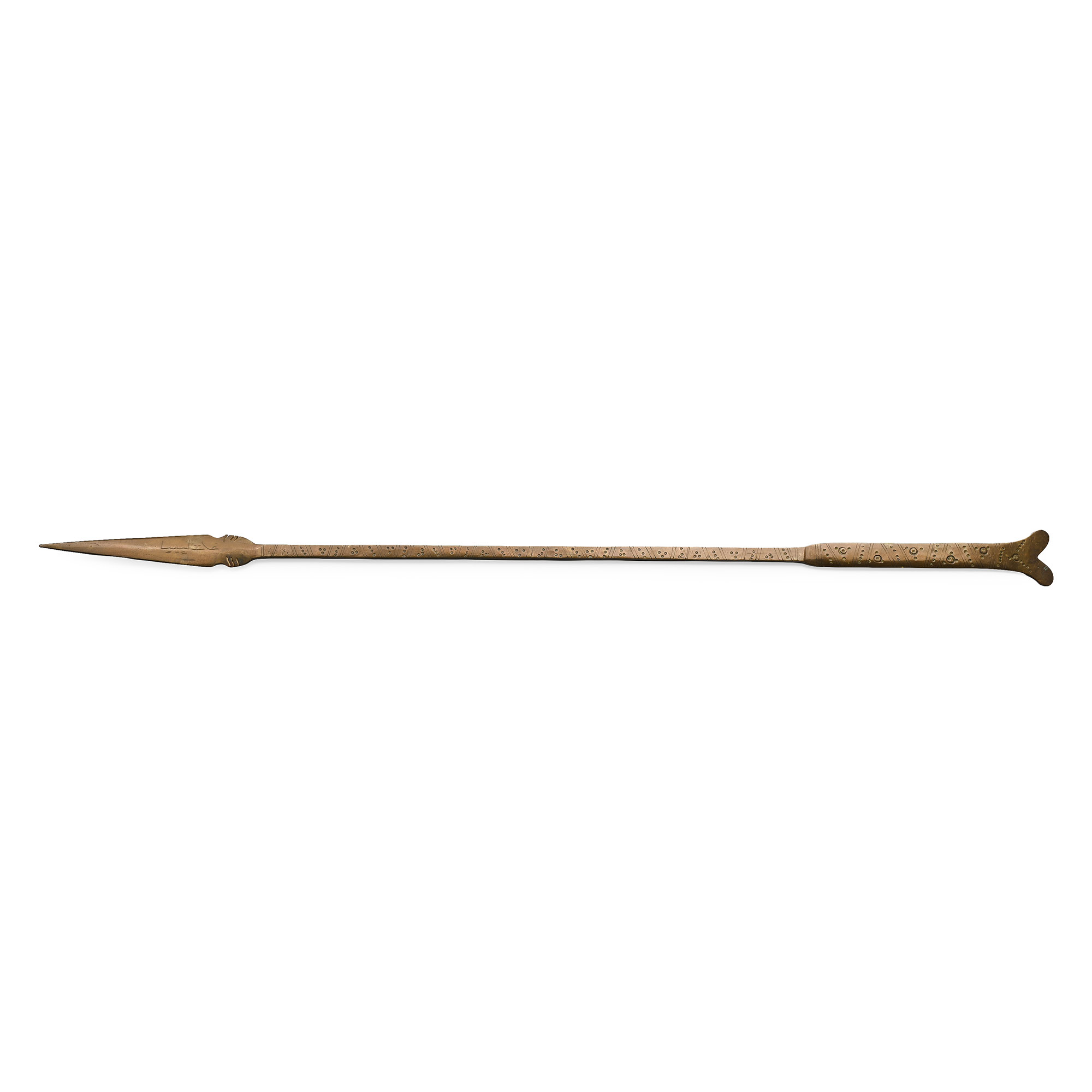Indian Inscribed Ceremonial Brass Dart