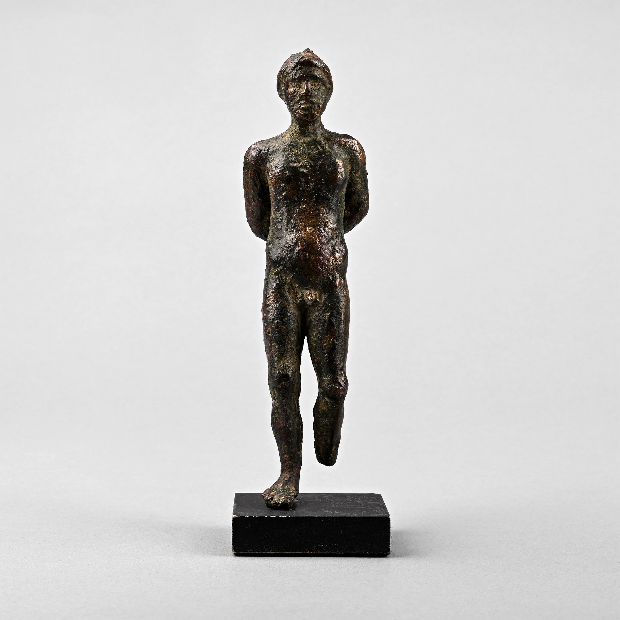 Greek Bronze Figure of a Bound Captive