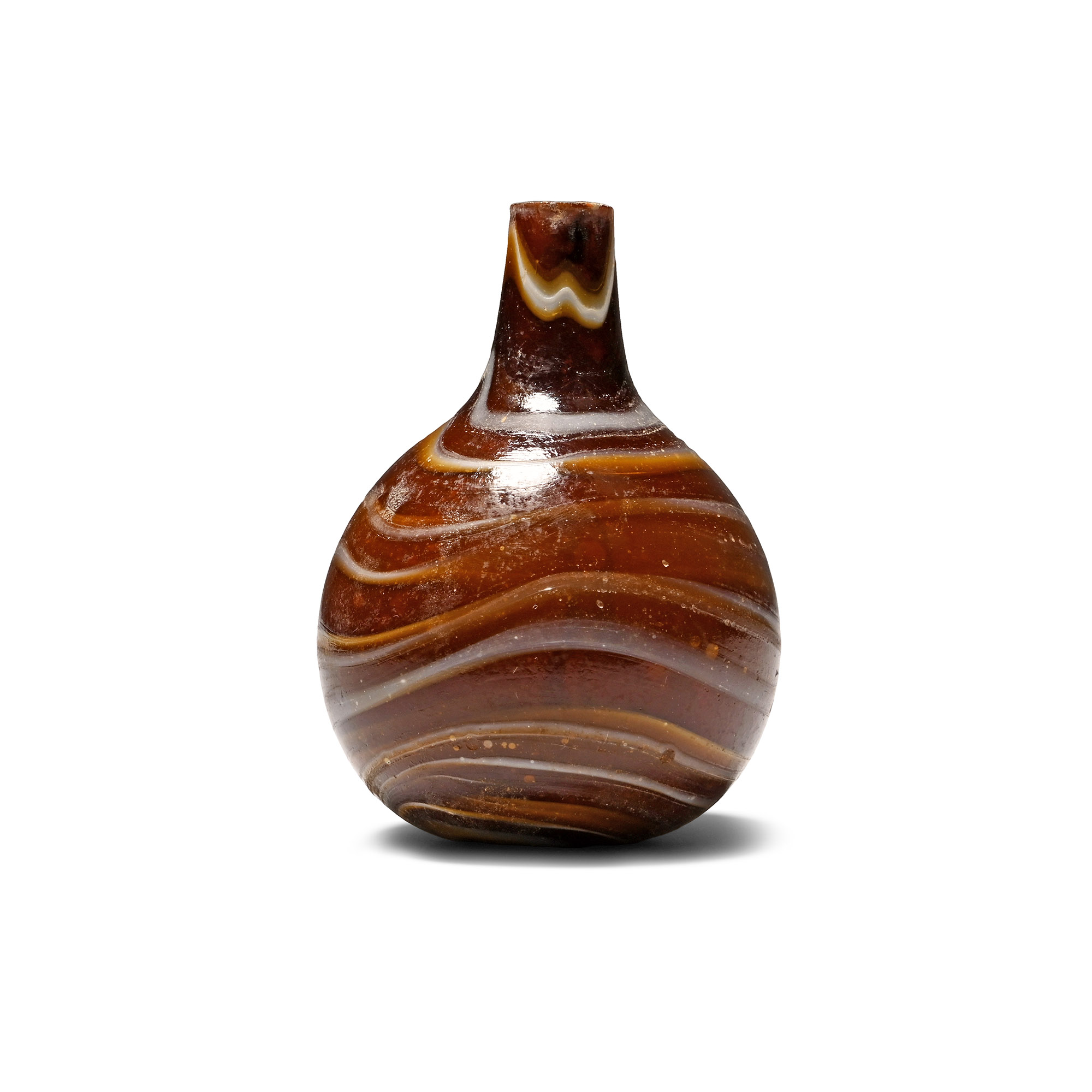Roman Dark Amber Vessel with Trailing