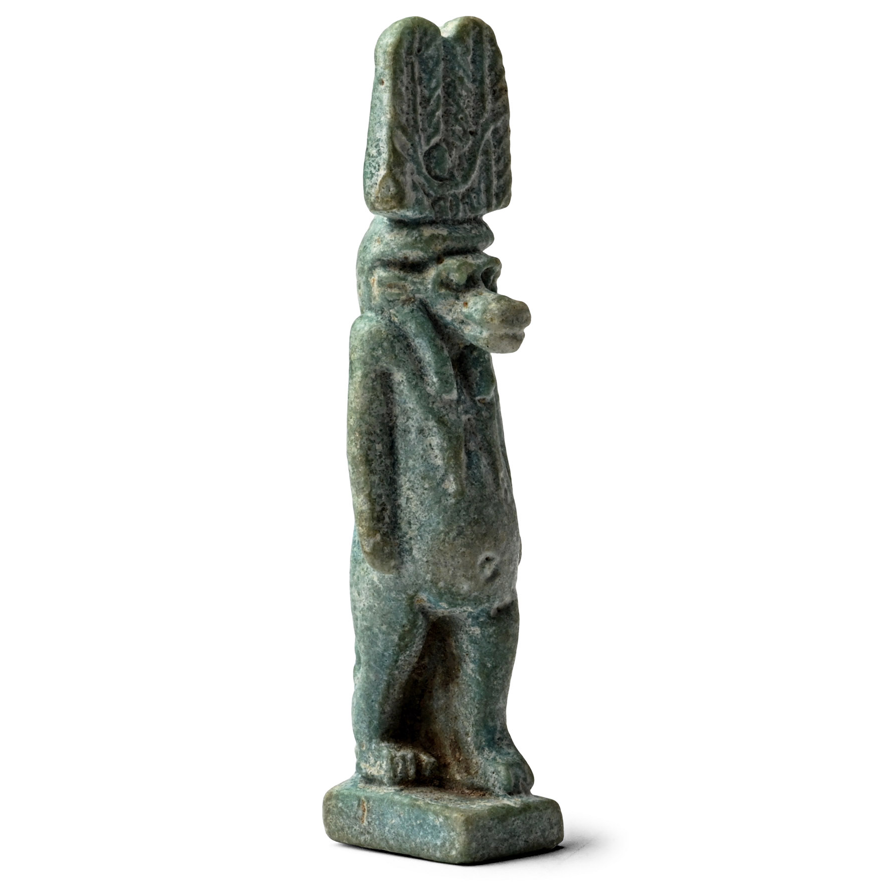 Egyptian Blue Faience Amulet Representing Taweret