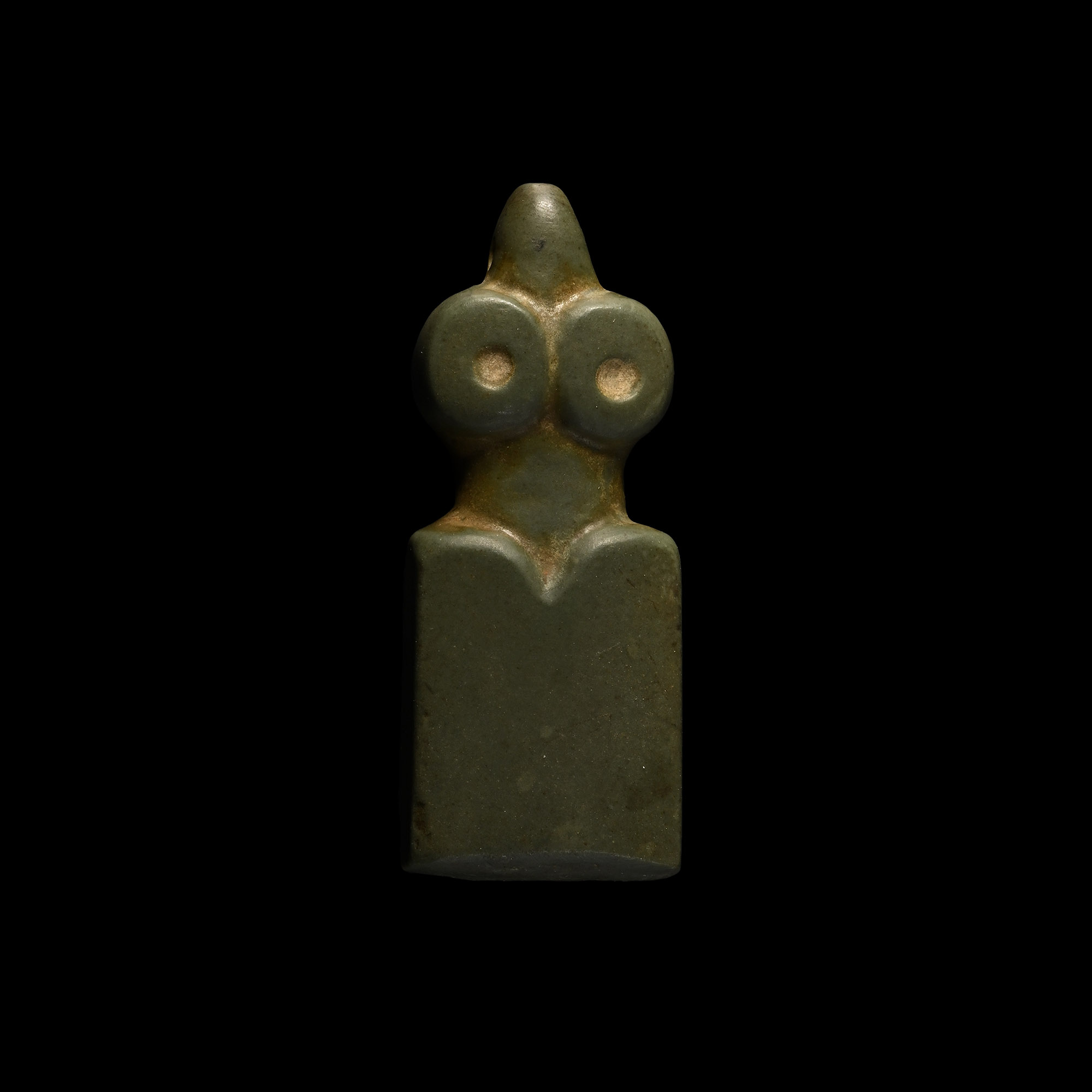 Sumerian Green Stone Eye Idol