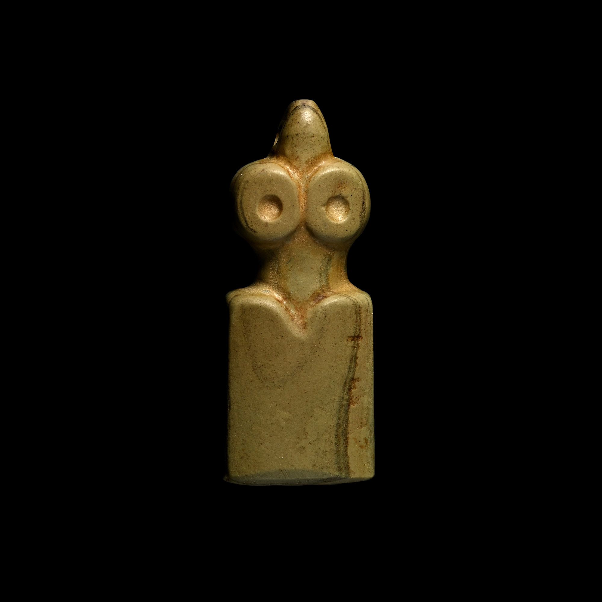 Sumerian Green Stone Eye Idol