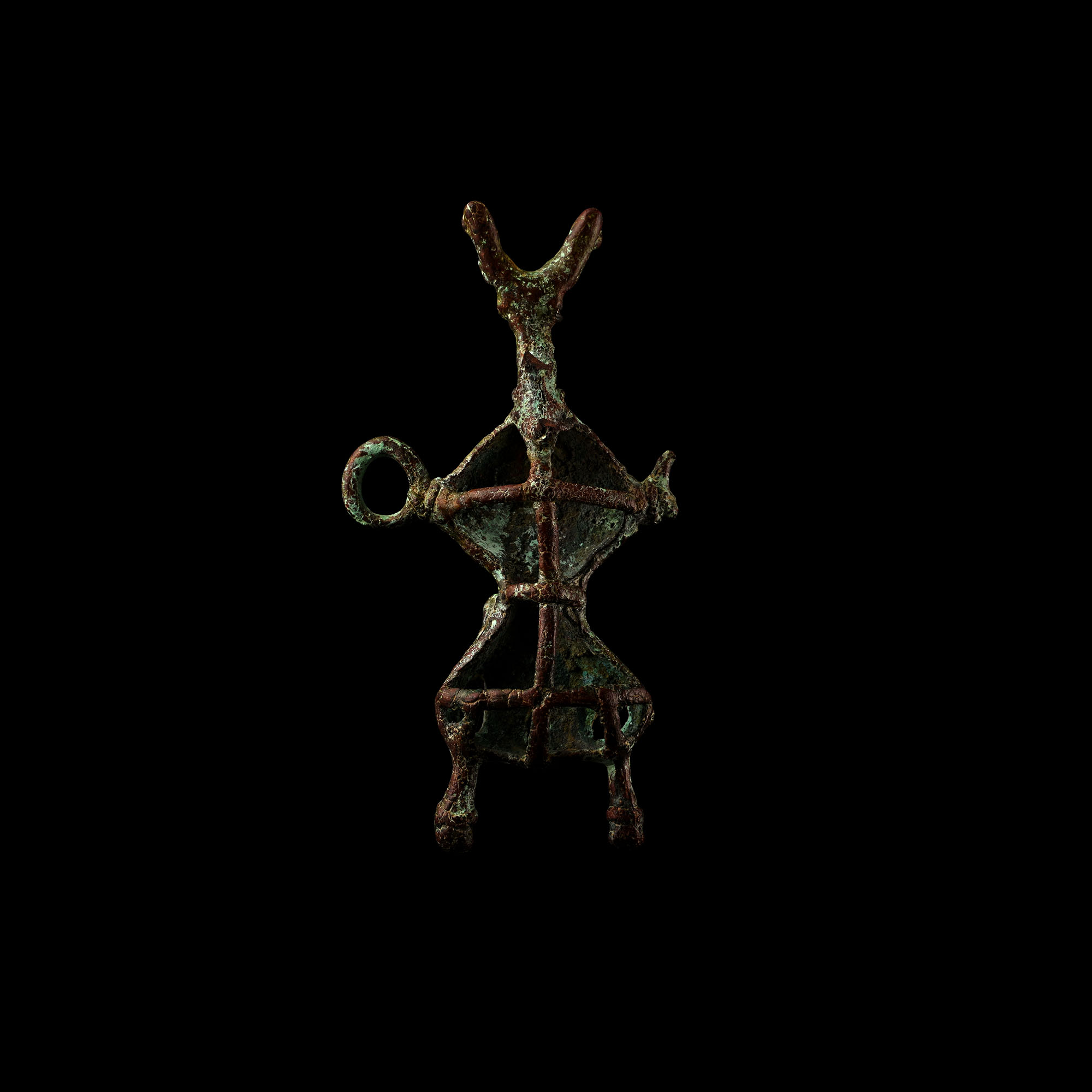 Amlash Bronze Figure with Child
