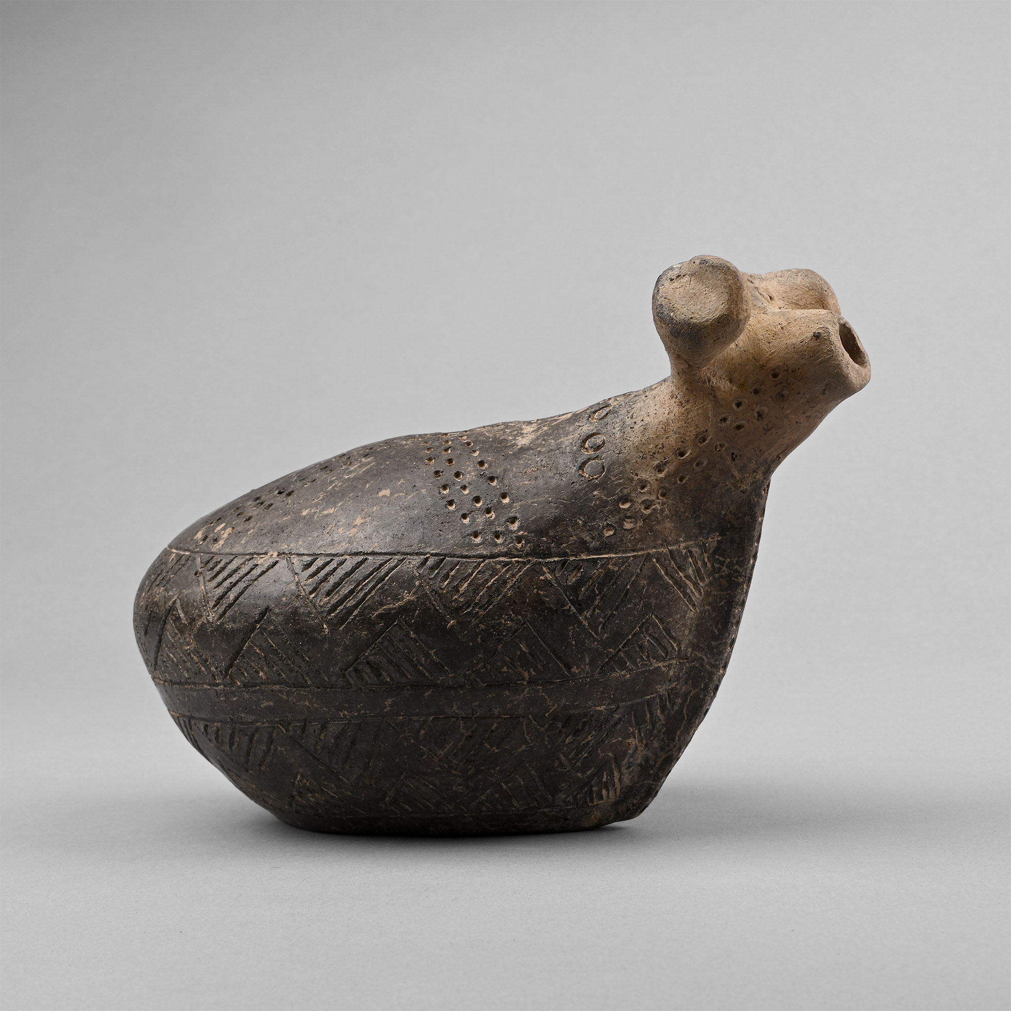 Anatolian Terracotta Ram Rhyton