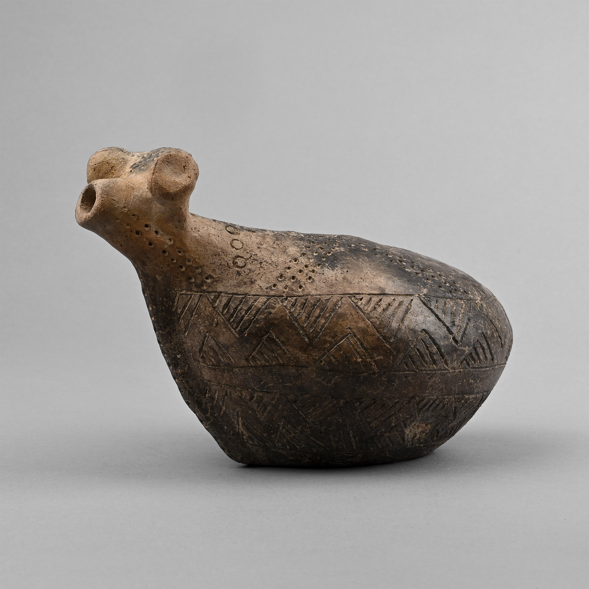 Anatolian Terracotta Ram Rhyton