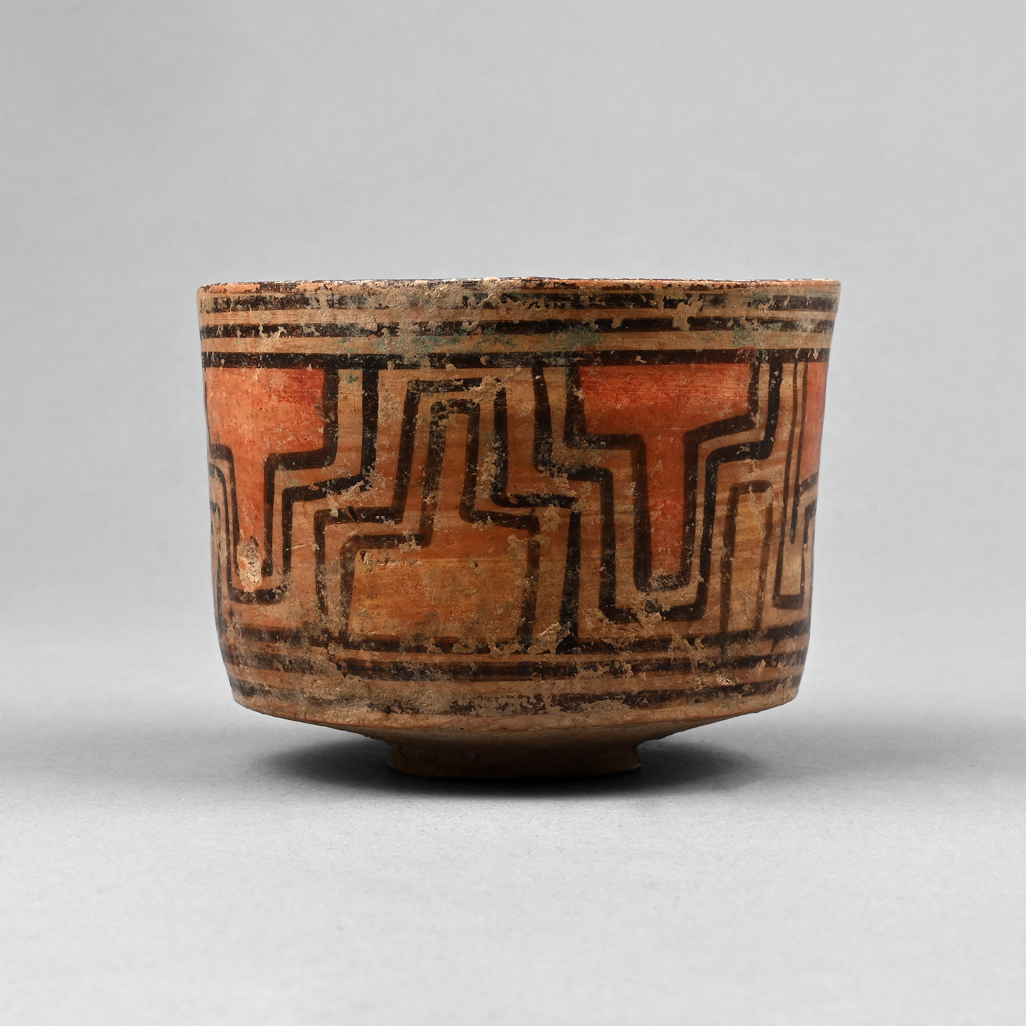 Indus Valley Terracotta Vessel with Geometric Designs