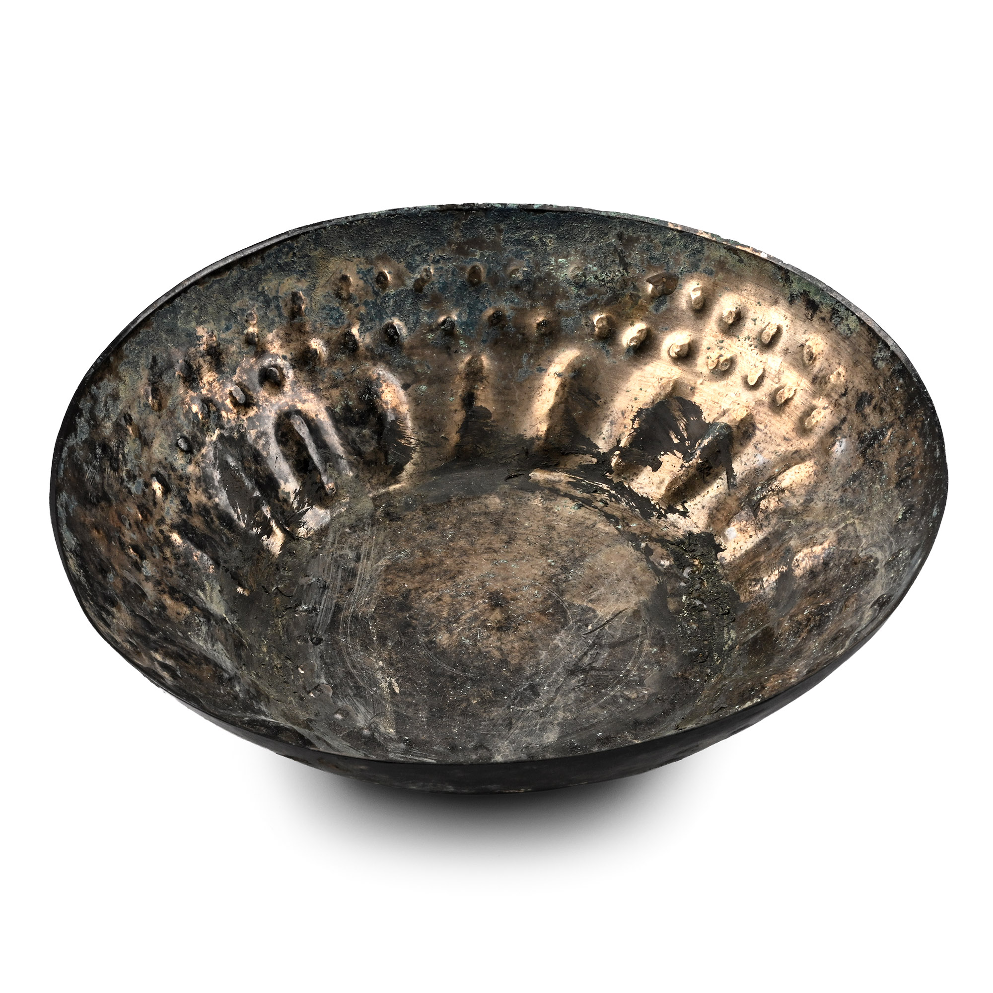 Parthian Punch-Decorated Bronze Bowl