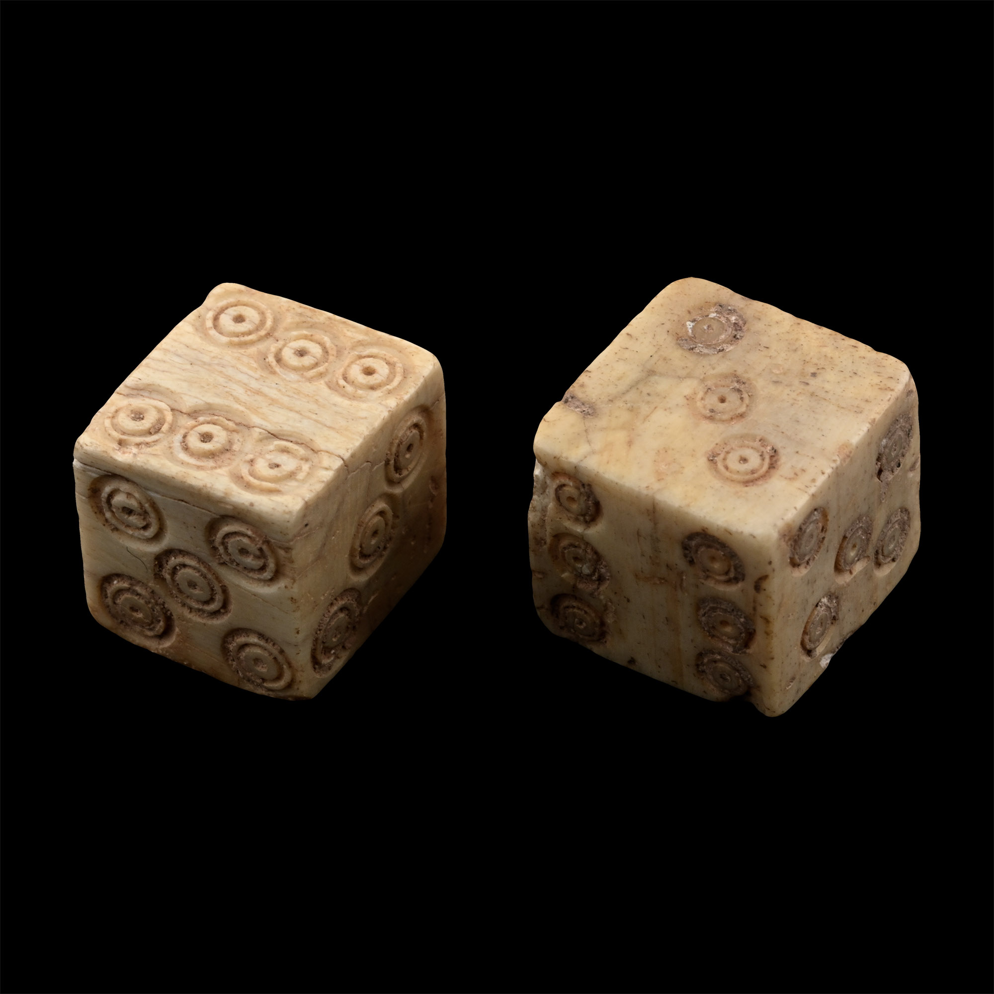 Roman Bone Dice Pair