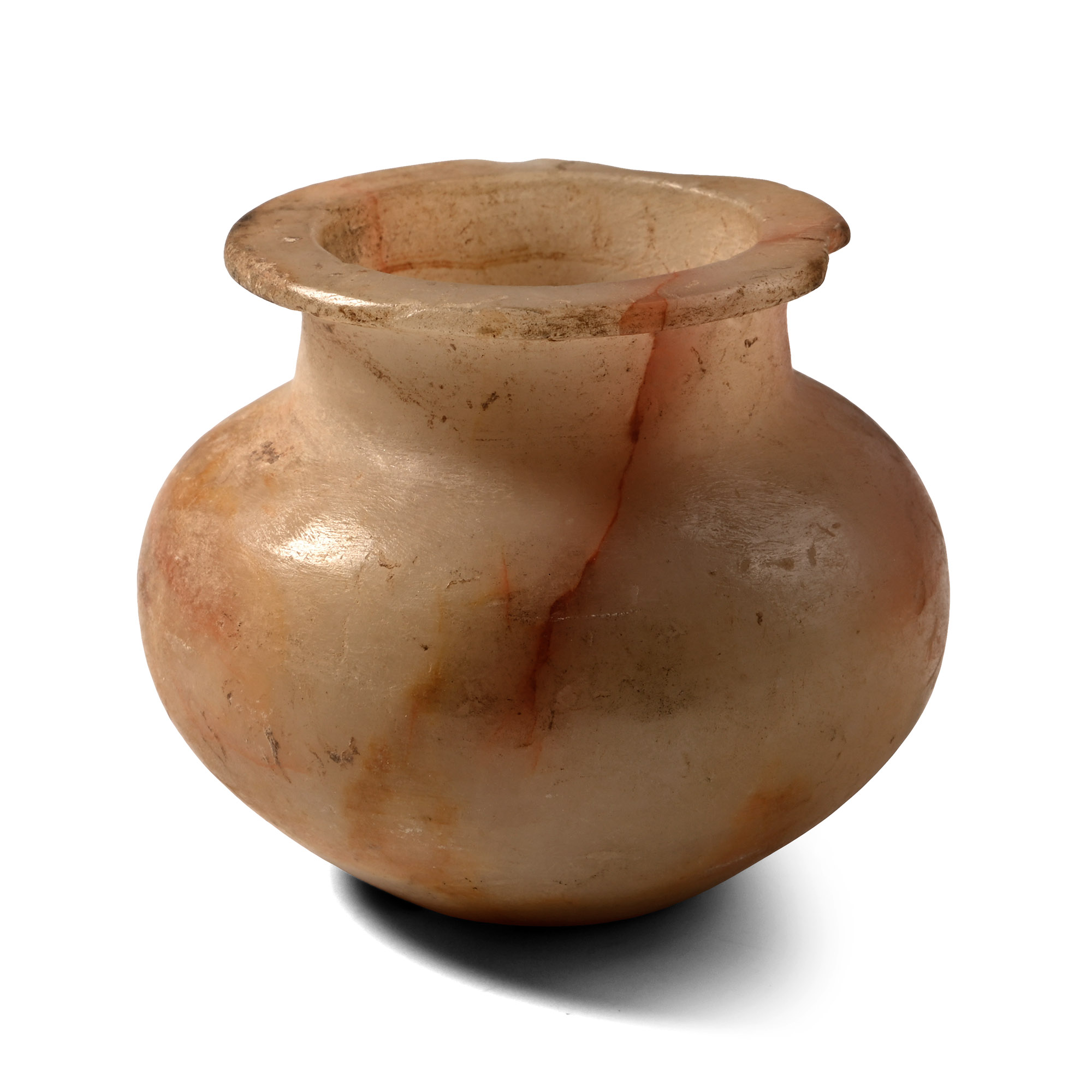 Western Asiatic Banded Alabaster Pot
