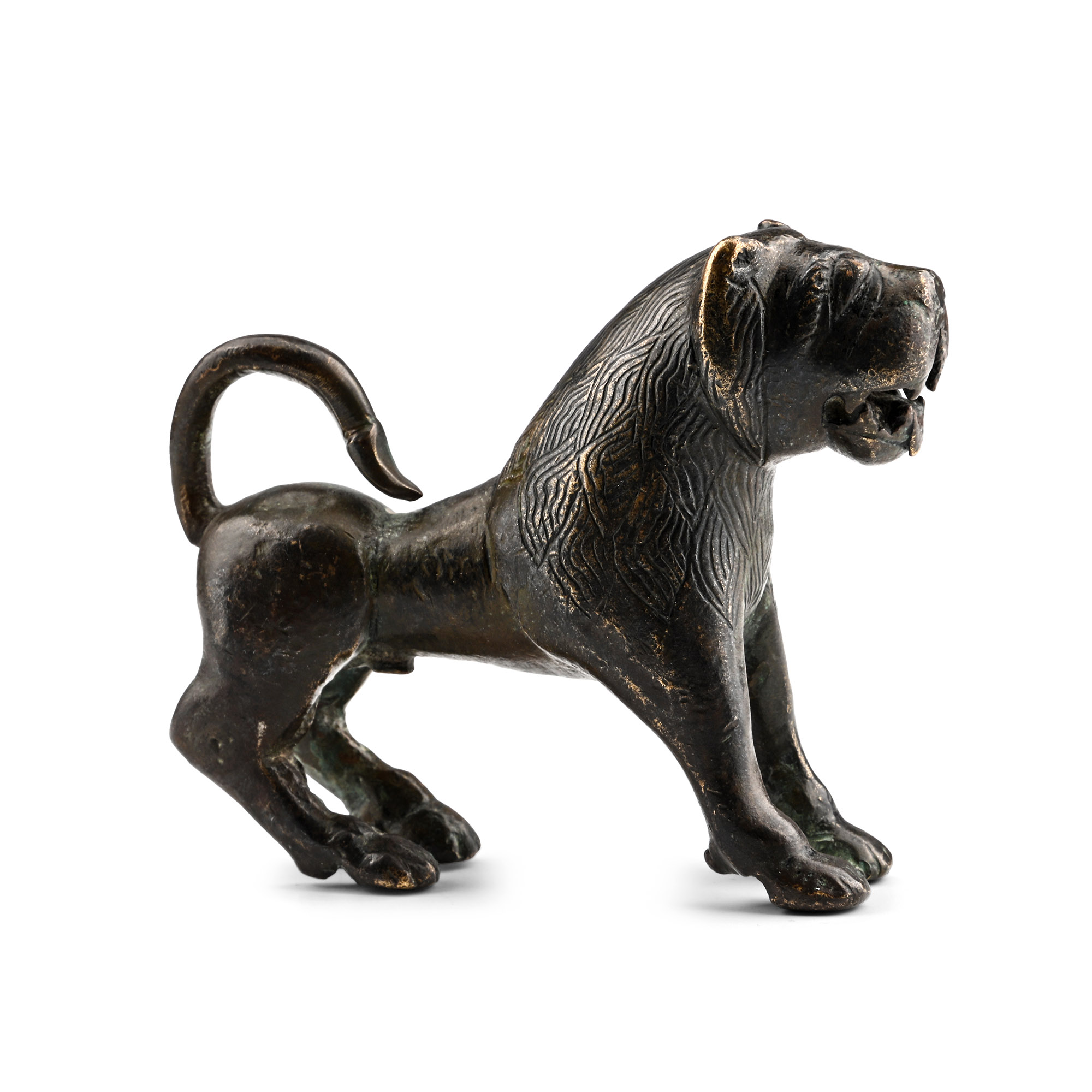 European Bronze Lion Statuette