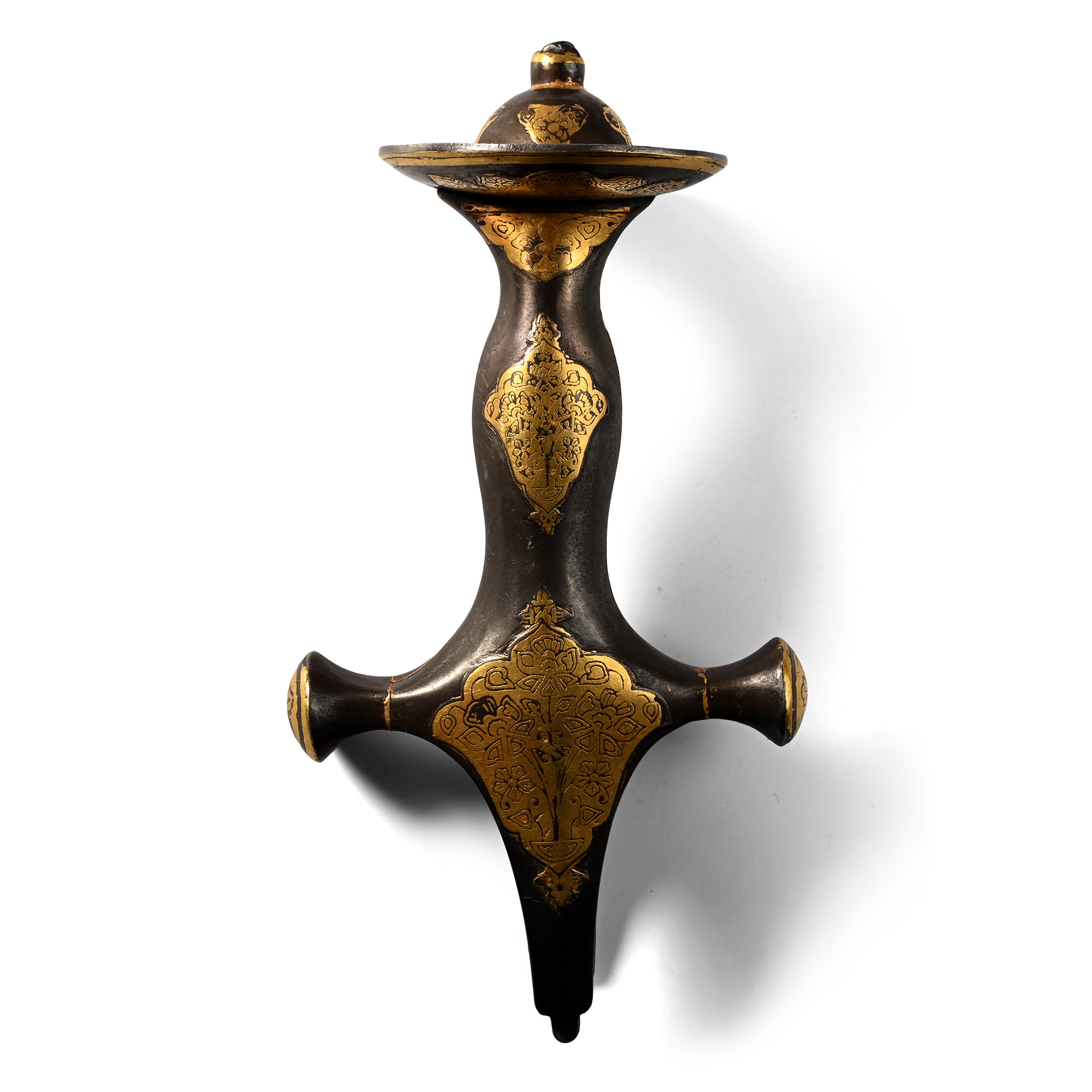 Indian Gilt Bronze Talwar Sword Hilt