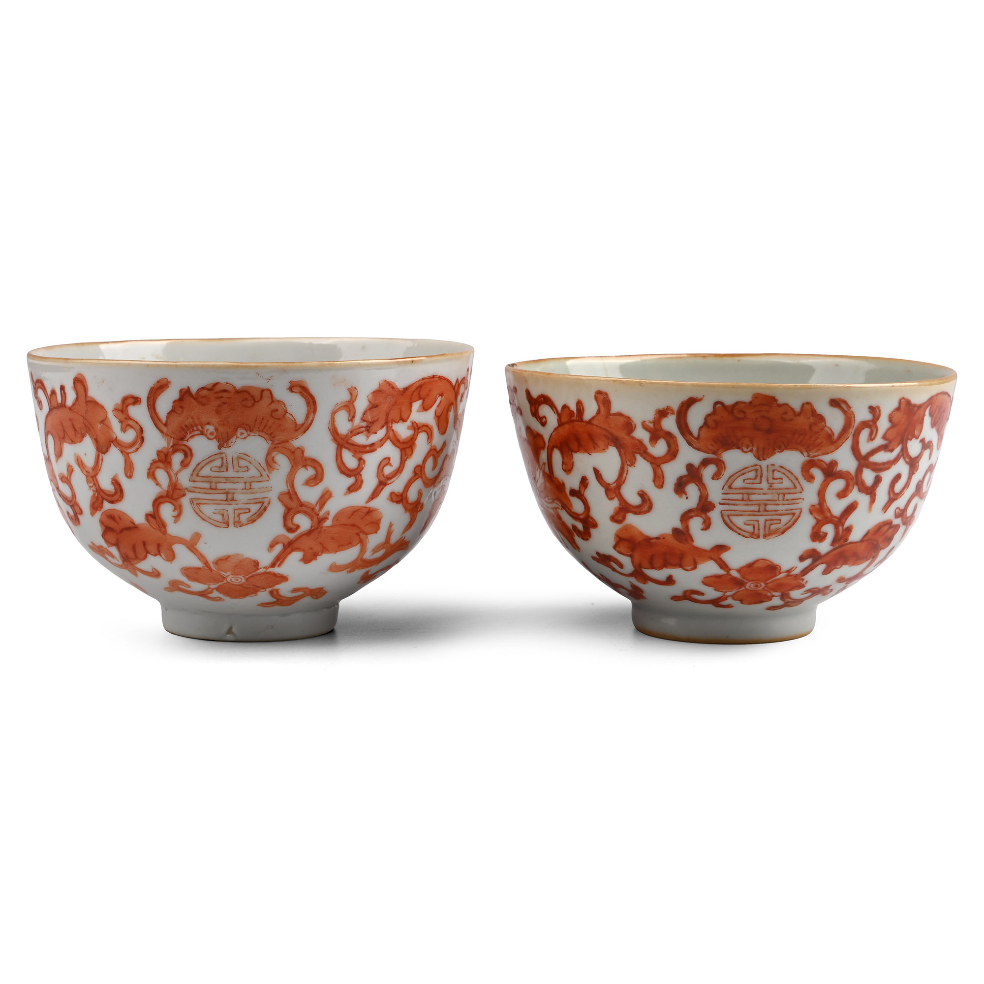 Chinese Glazed Ceramic Bowl Pair