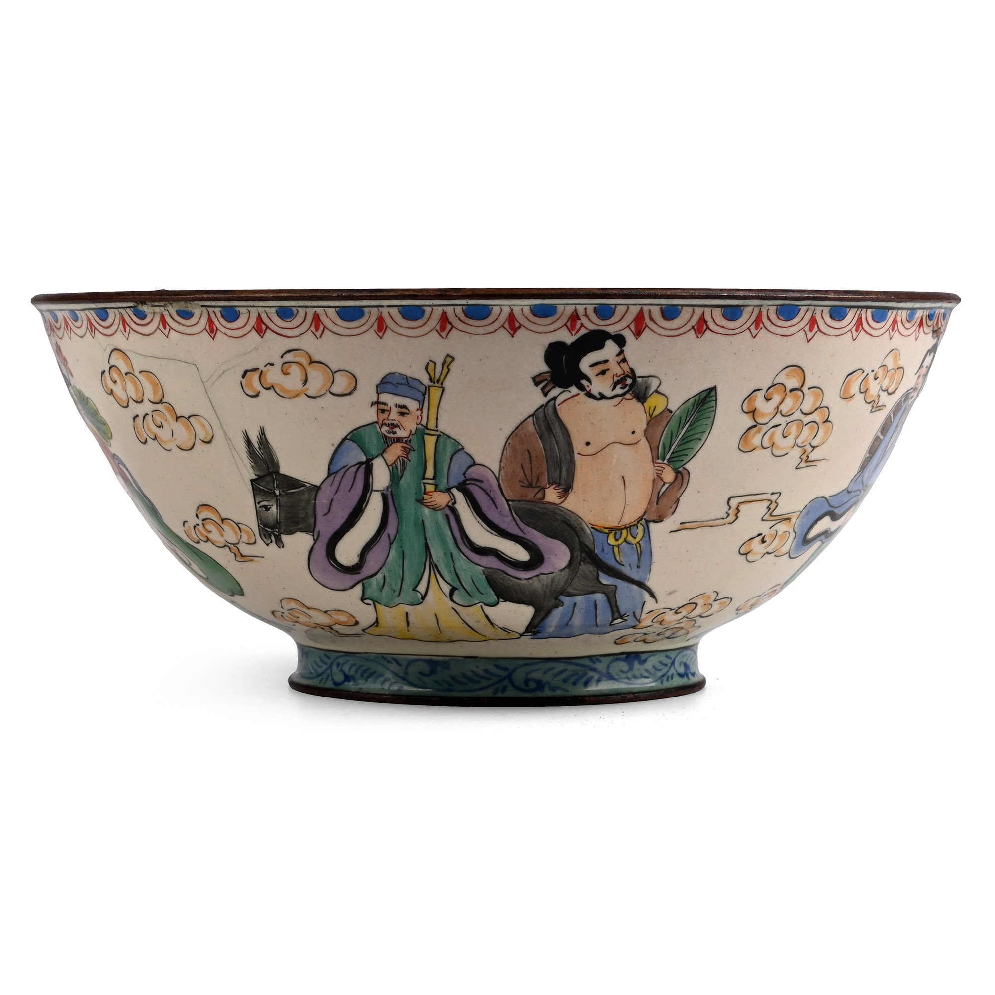 Chinese Enamelled Copper Bowl