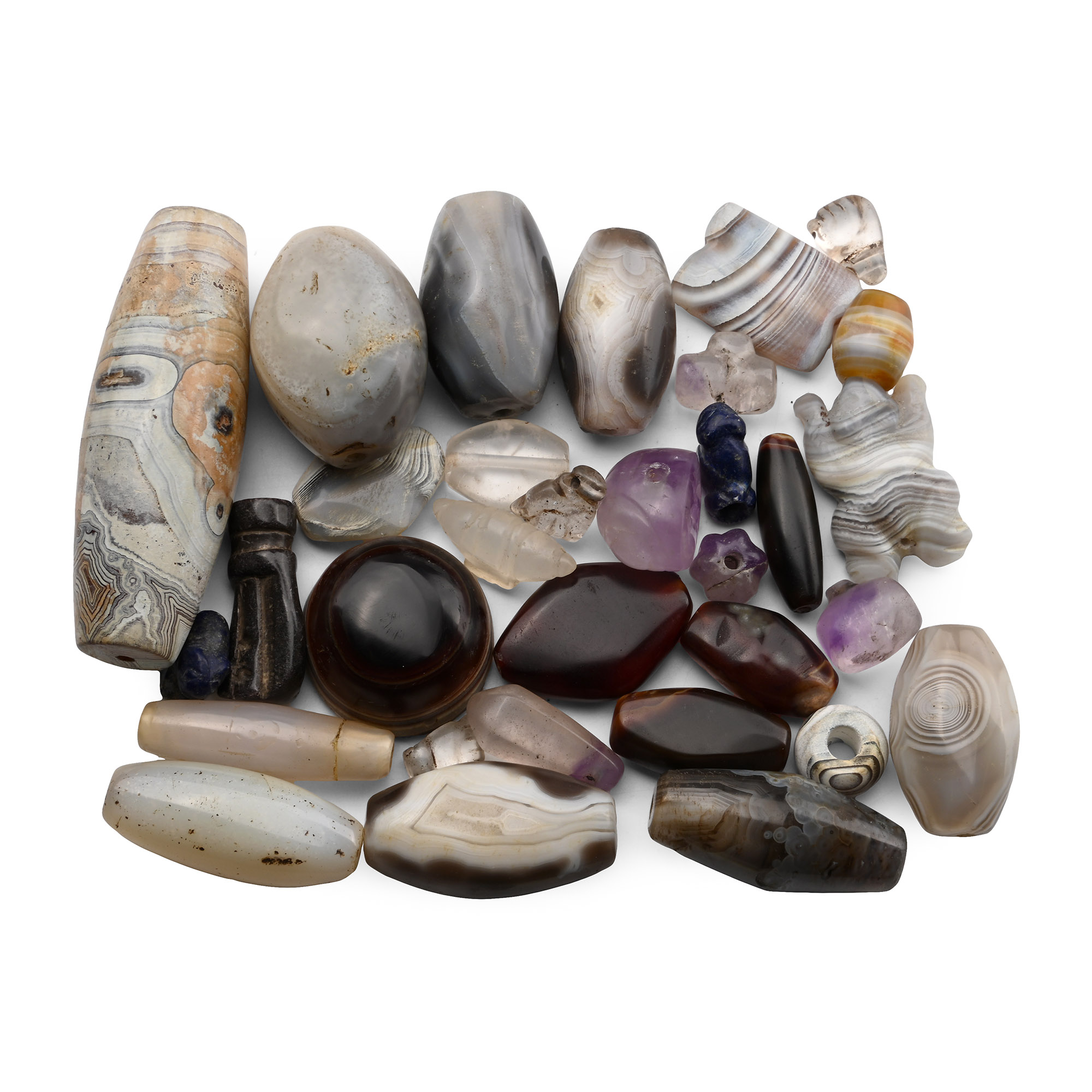 Banded Agate Bead and Amulet Collection
