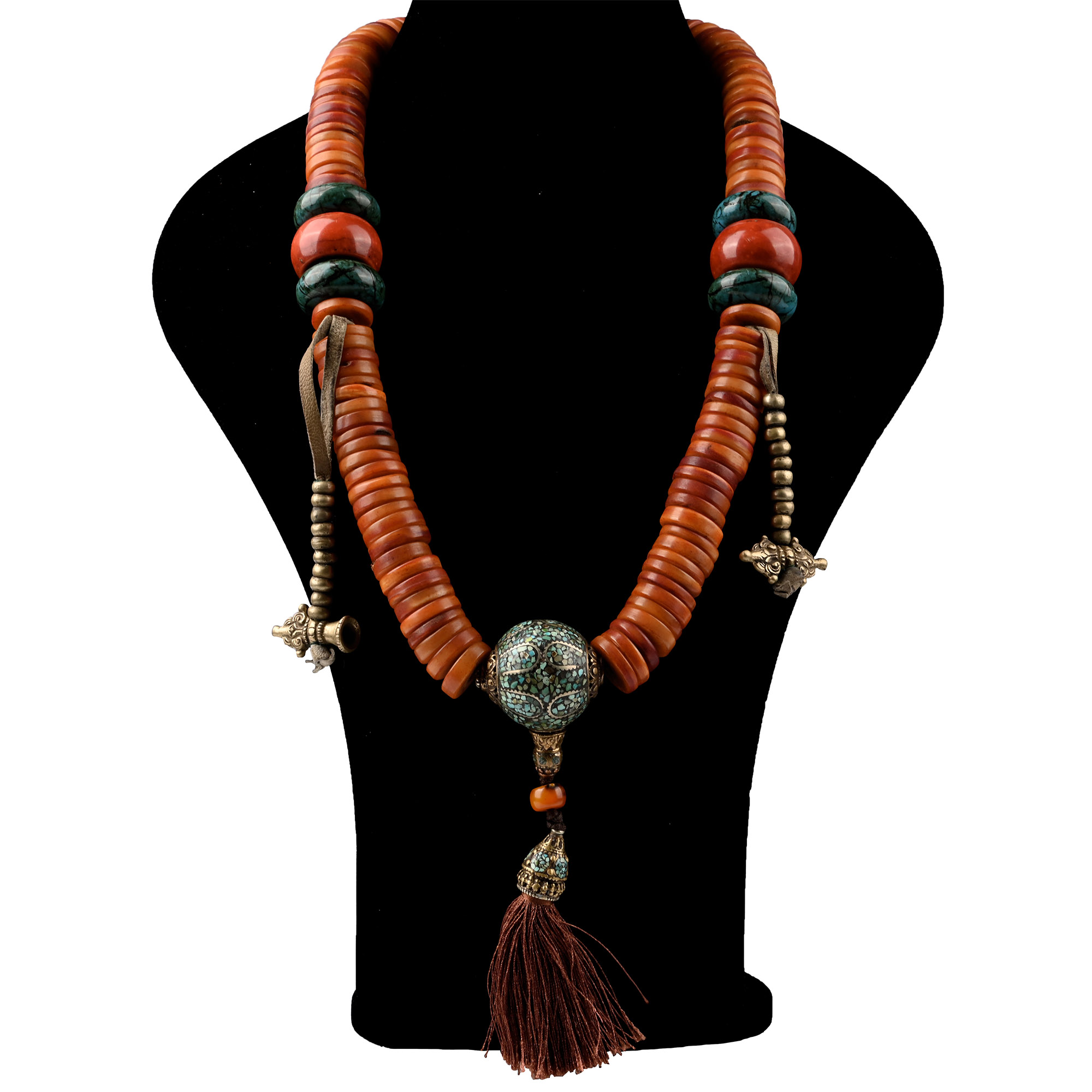Hymalayan Prayer Glass Bead Necklace