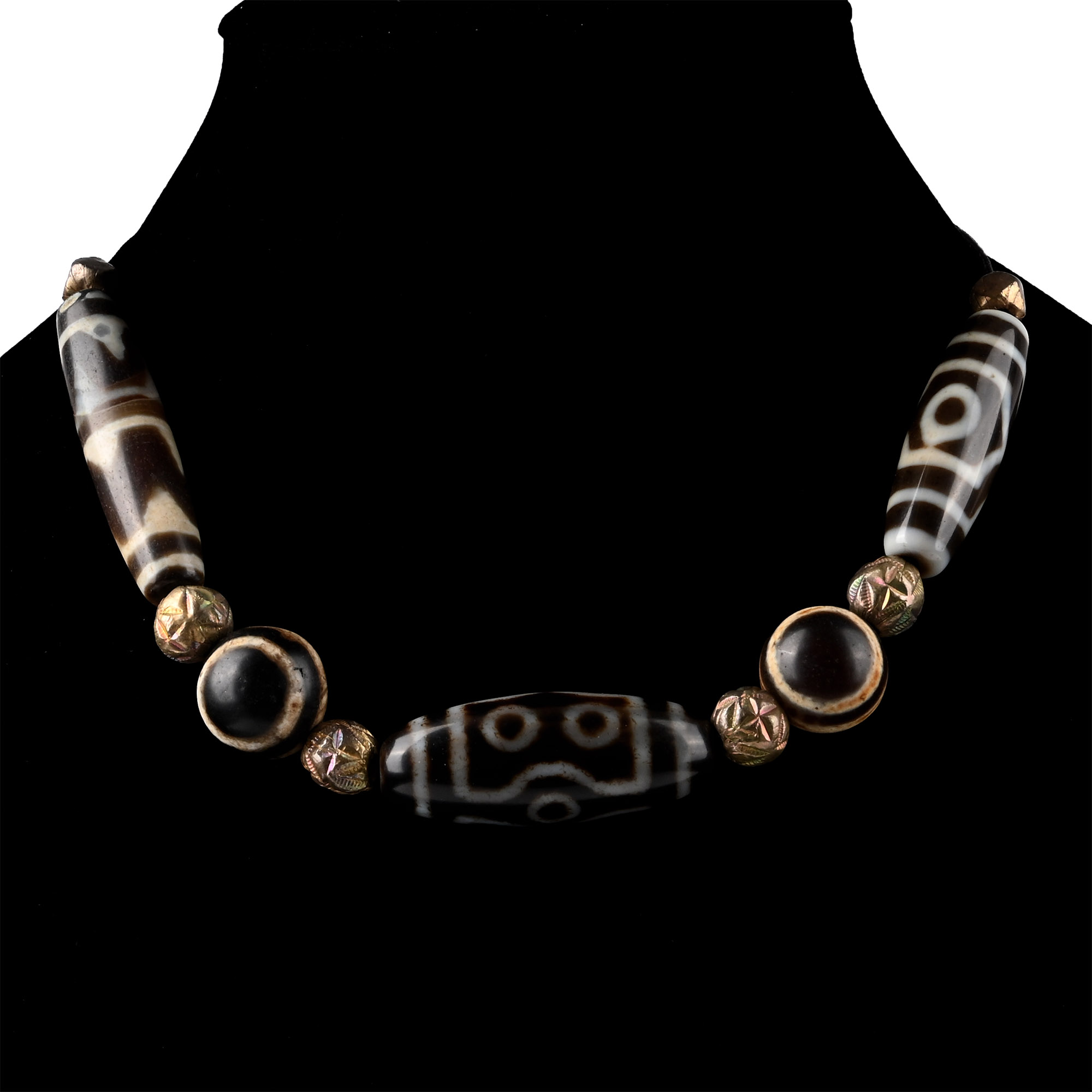Tibetan Glass Necklace Prayer Bead Group