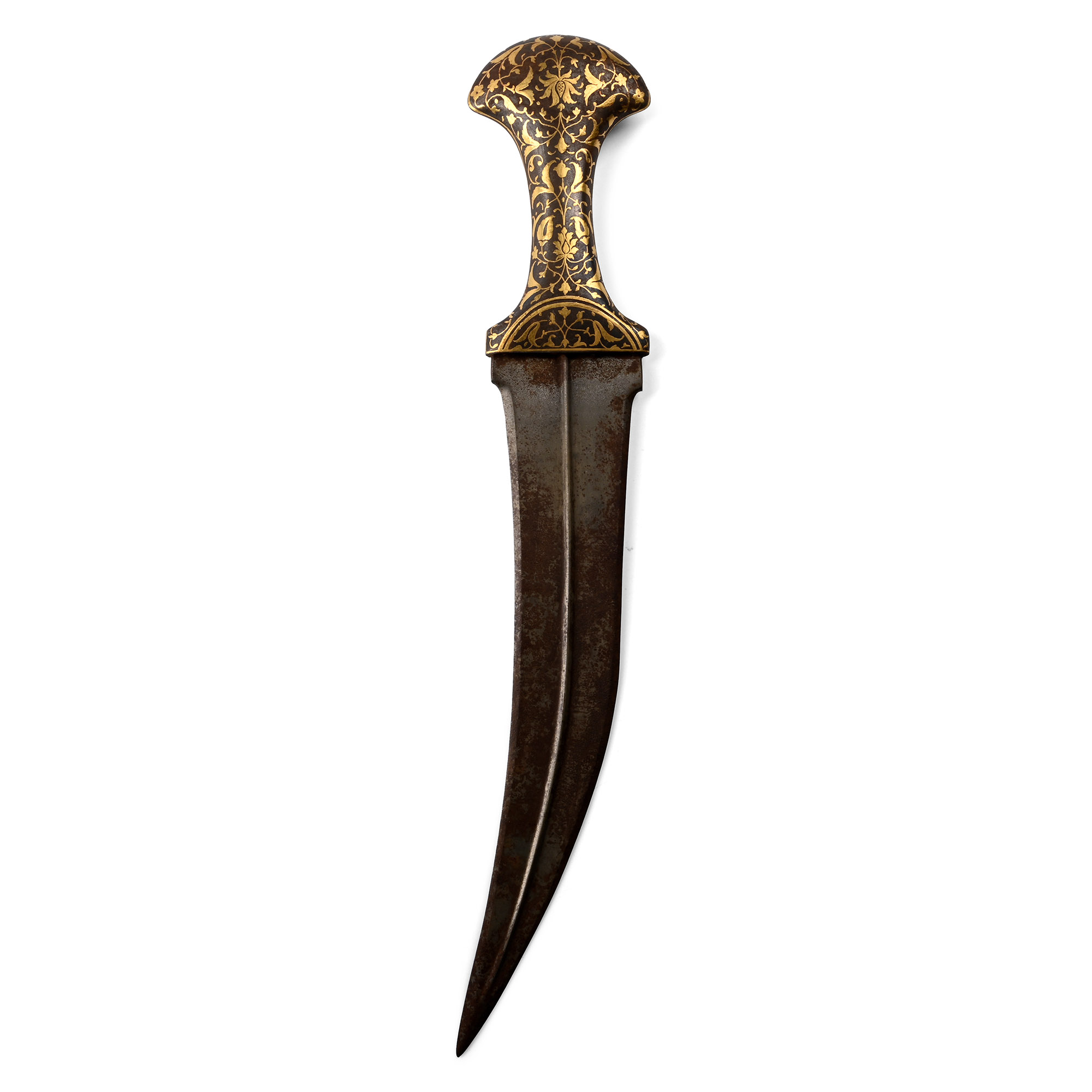 Indo-Persian Iron Dagger with Gilded Hilt