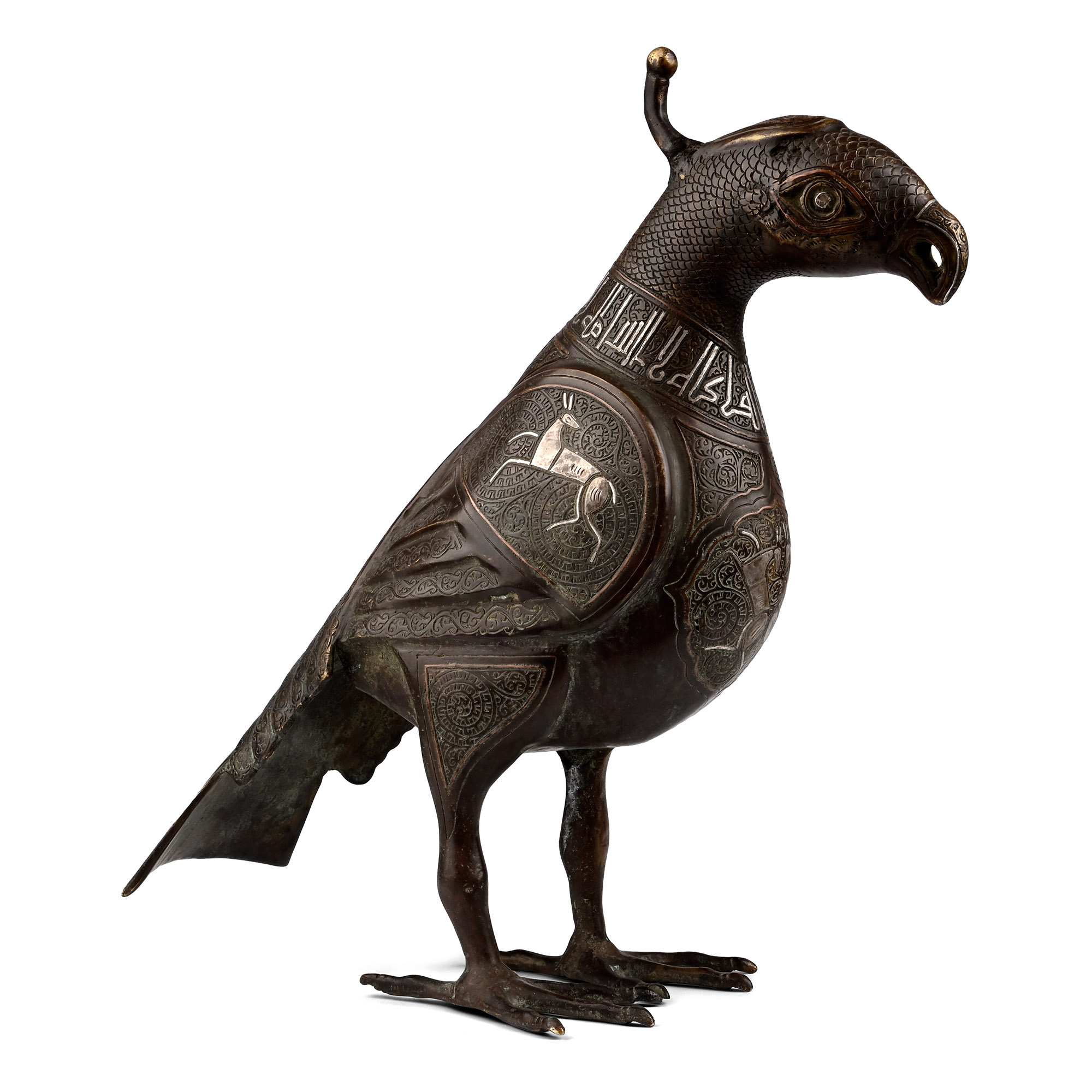 Western Asiatic Style Bronze Calligraphic Mythical Bird of Prey