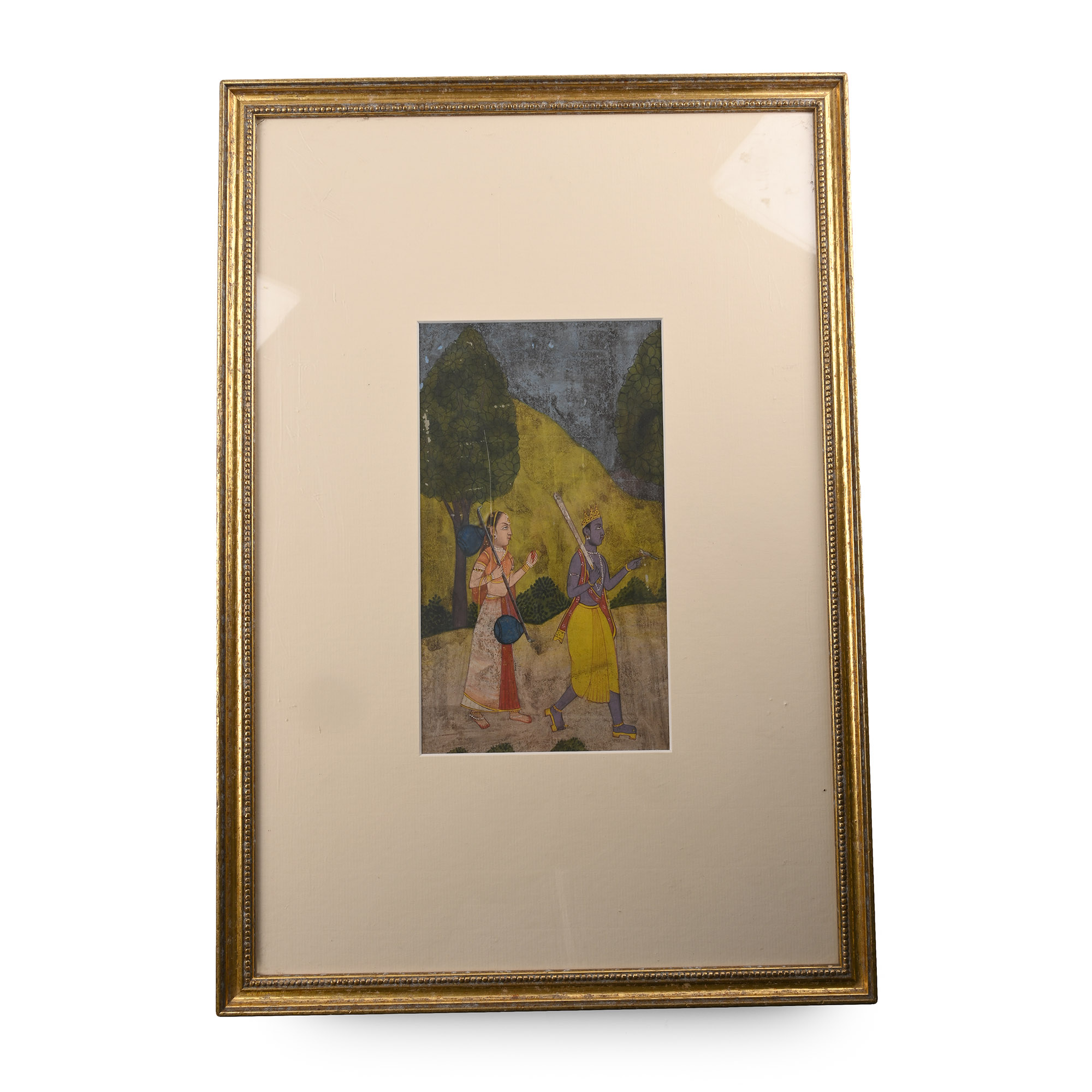 Framed Indian Painted Miniature Leaf