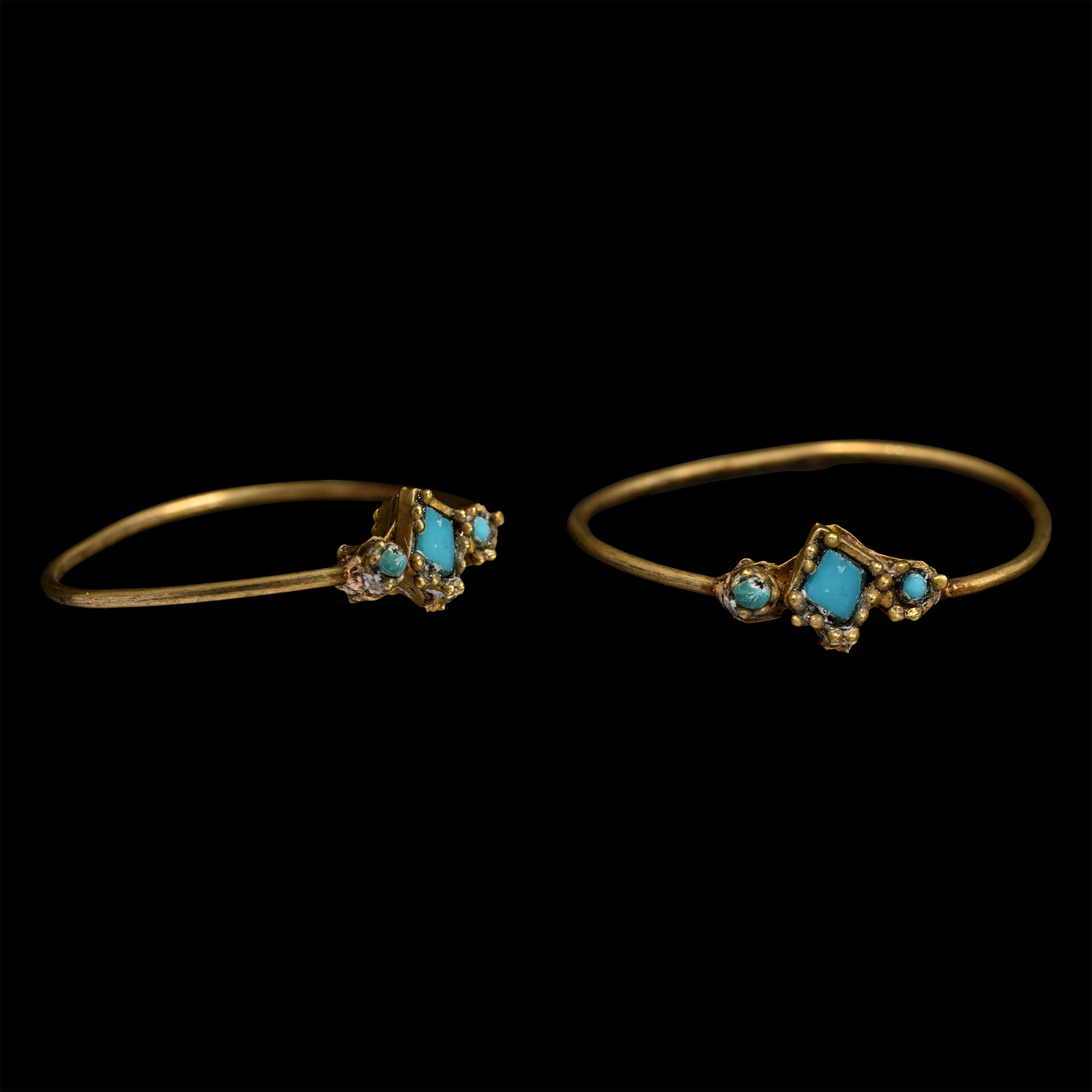 Medieval Gold Ring with Turquoise