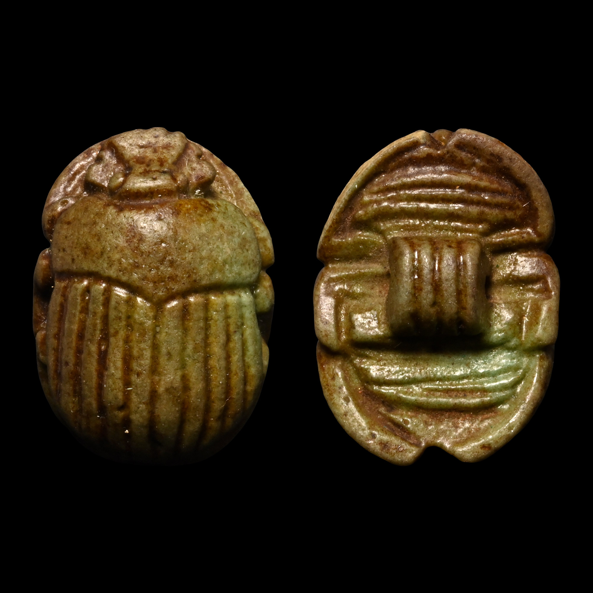 Egyptian Steatite Heart Scarab