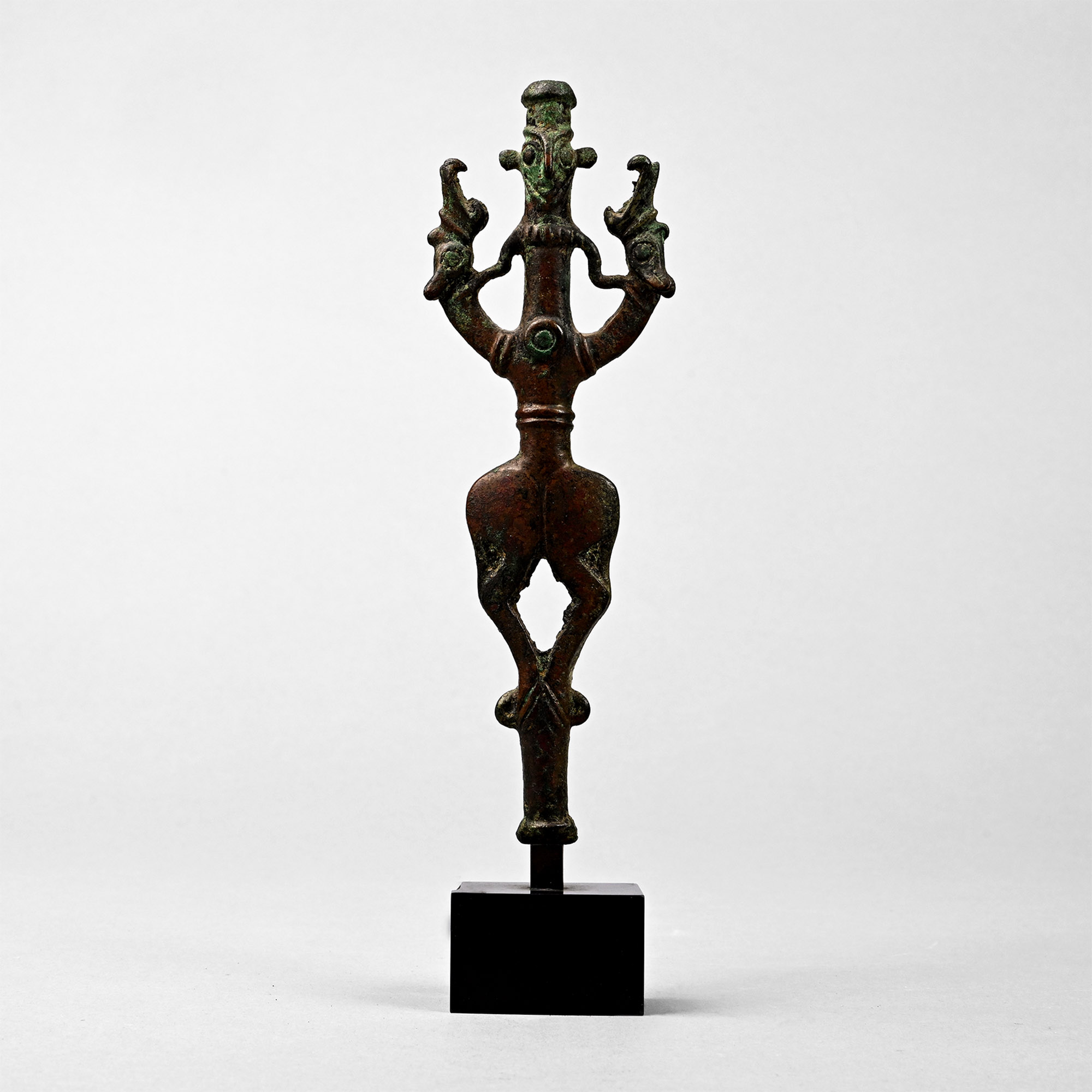 Luristan Bronze Finial with Master of Animals