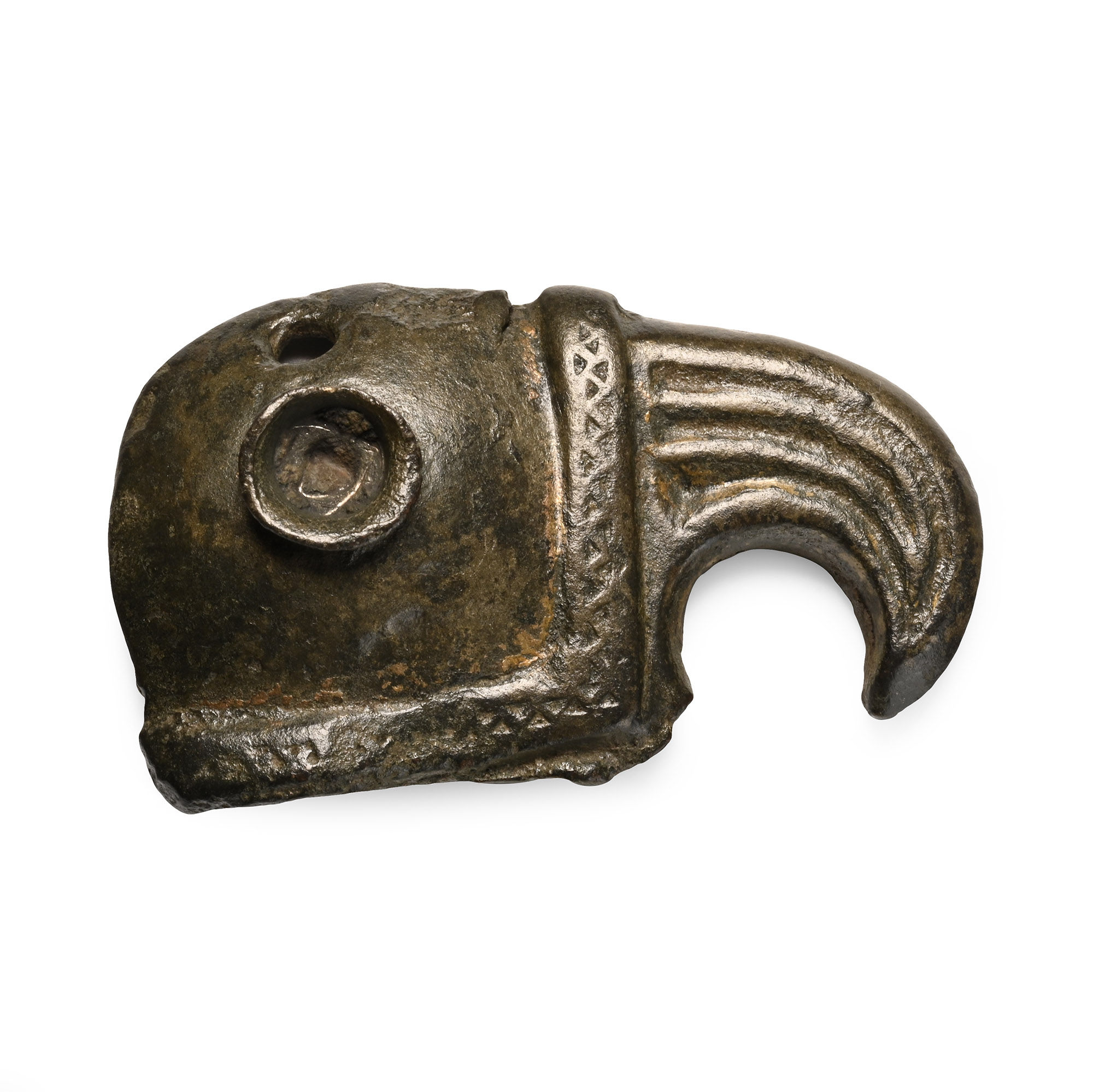 Gothic Bronze Eagle's Head Mount