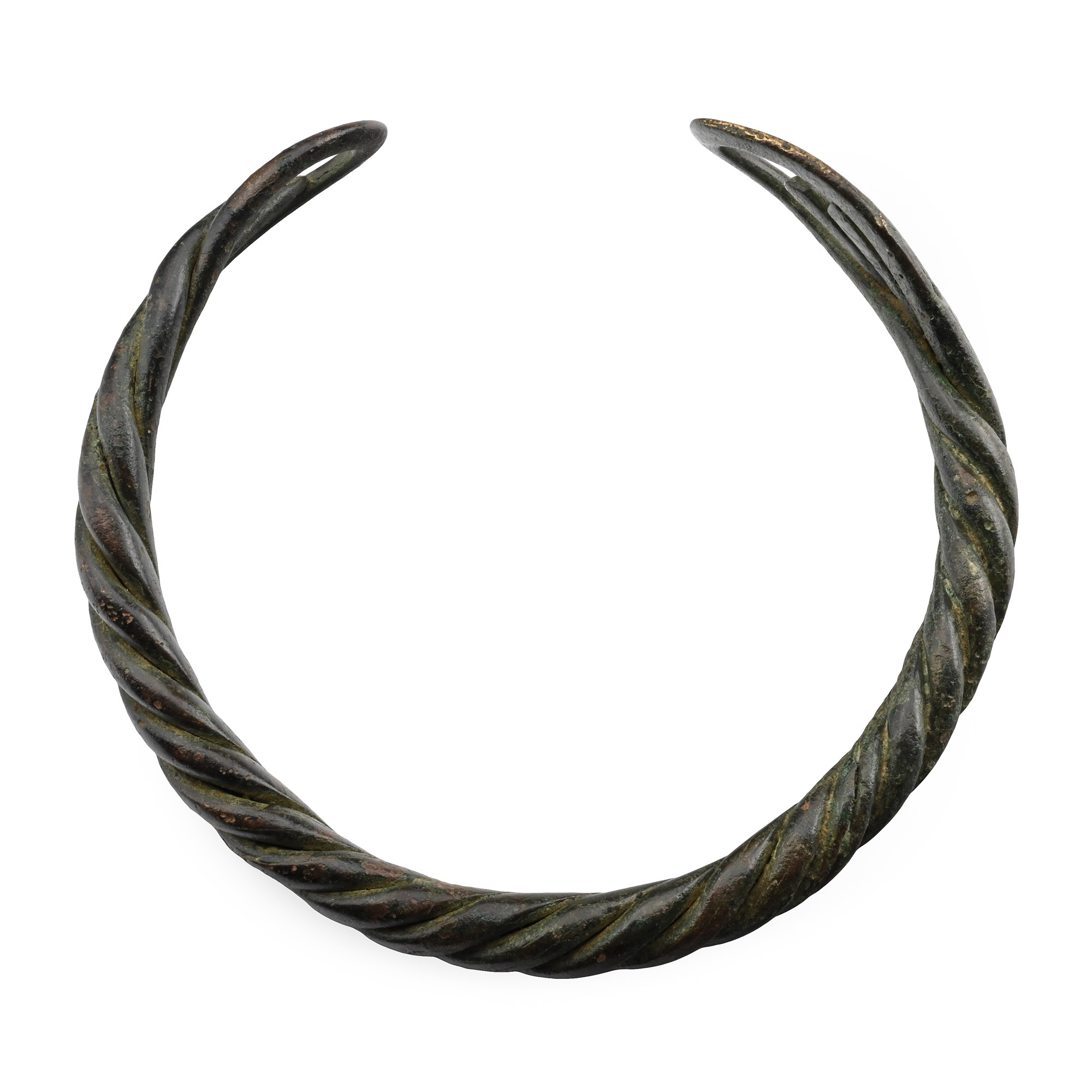 Viking Age Bronze Twisted Bar Bracelet