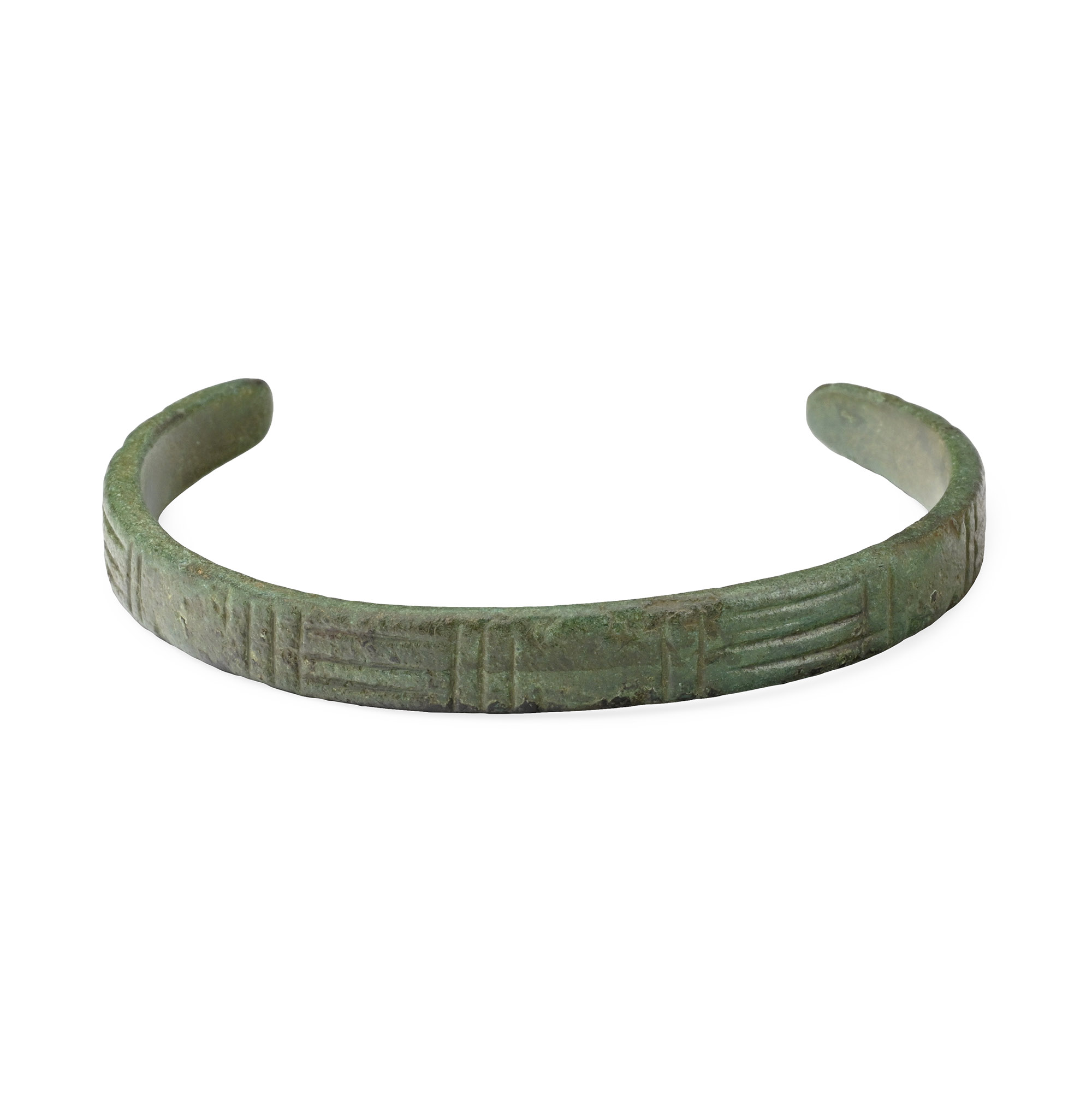 Roman Bronze Decorated Military Bracelet
