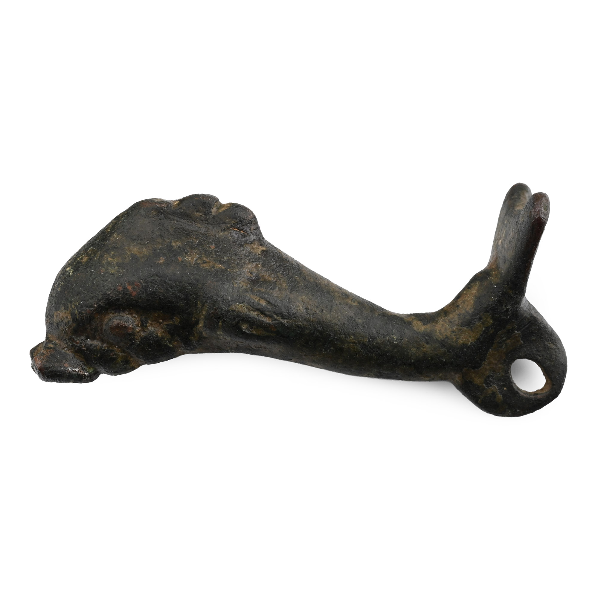 Roman Bronze Dolphin Mount