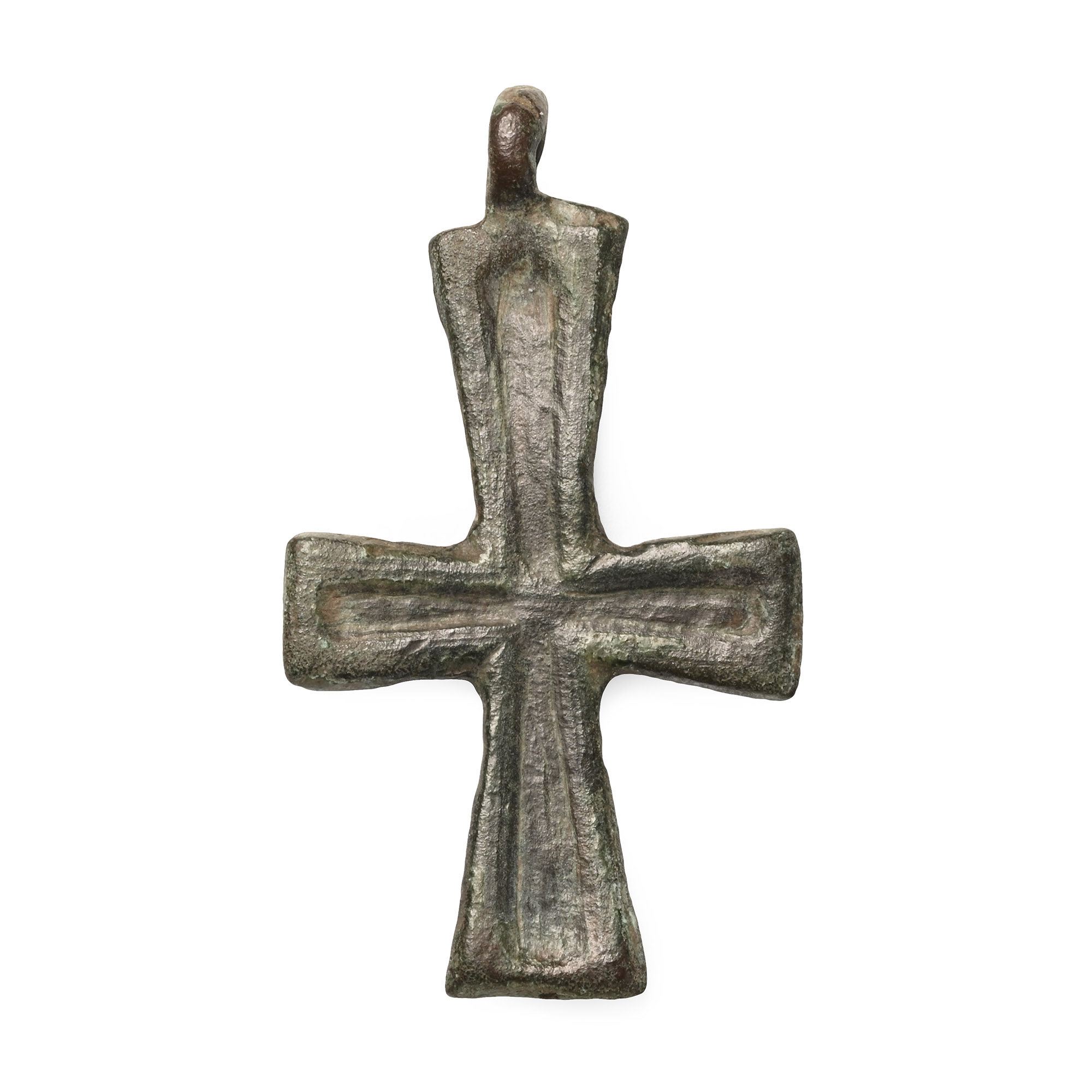 Byzantine Bronze Pendant Cross