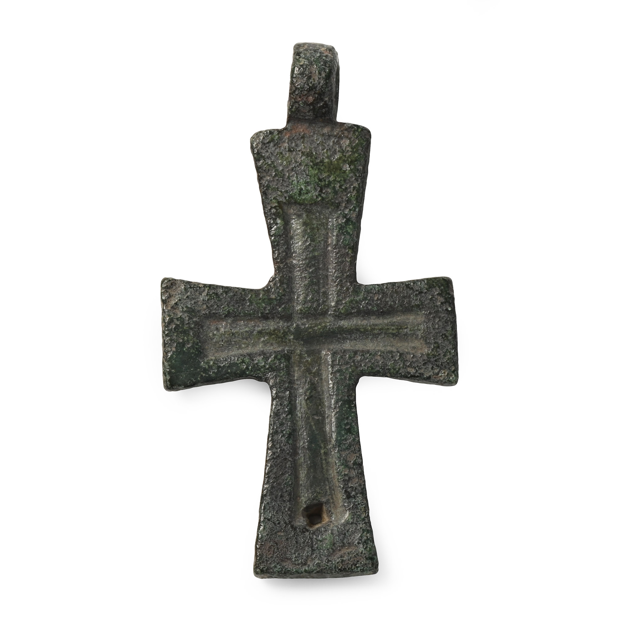 Byzantine Bronze Pendant Cross