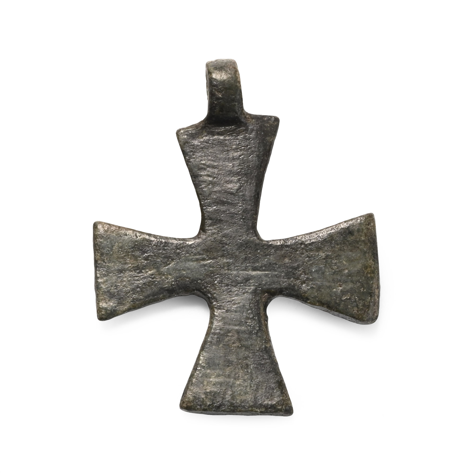 Byzantine Bronze Pendant Cross
