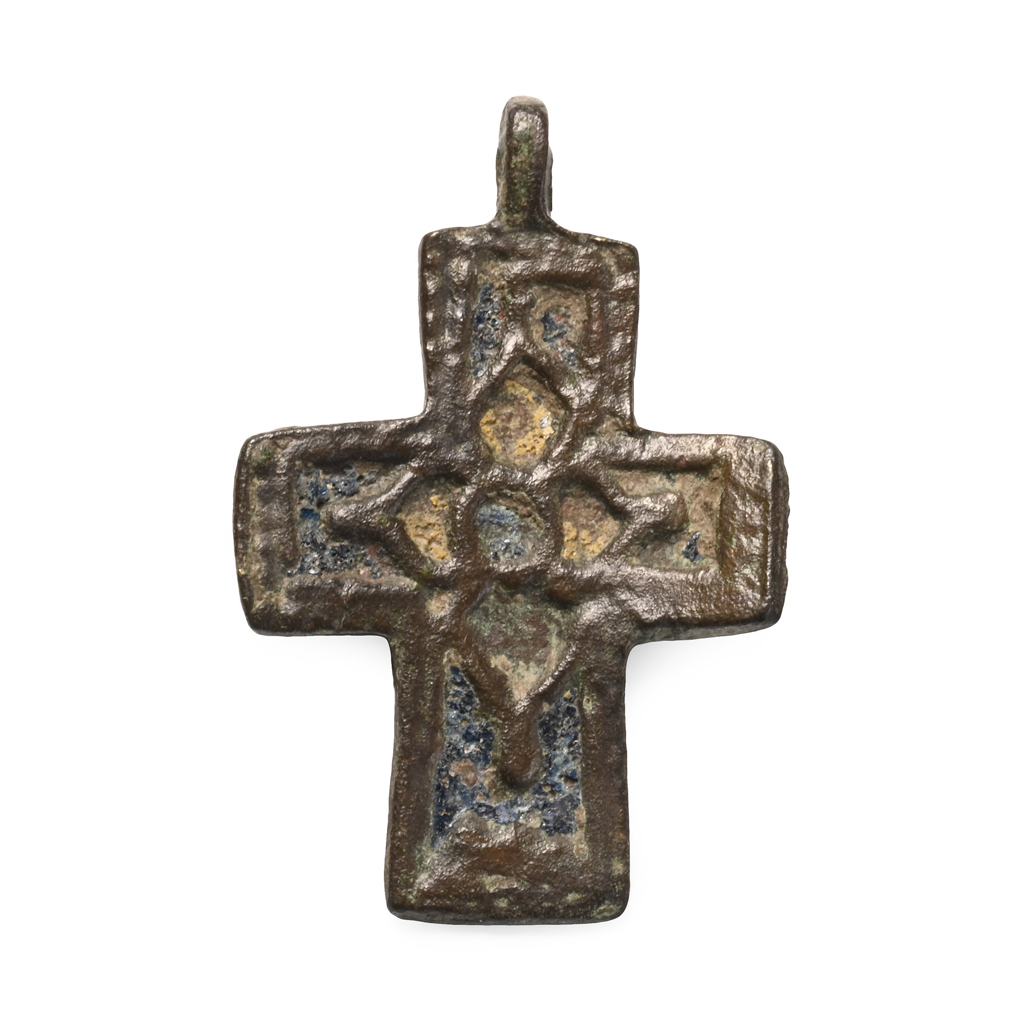 Byzantine Bronze Pendant Cross